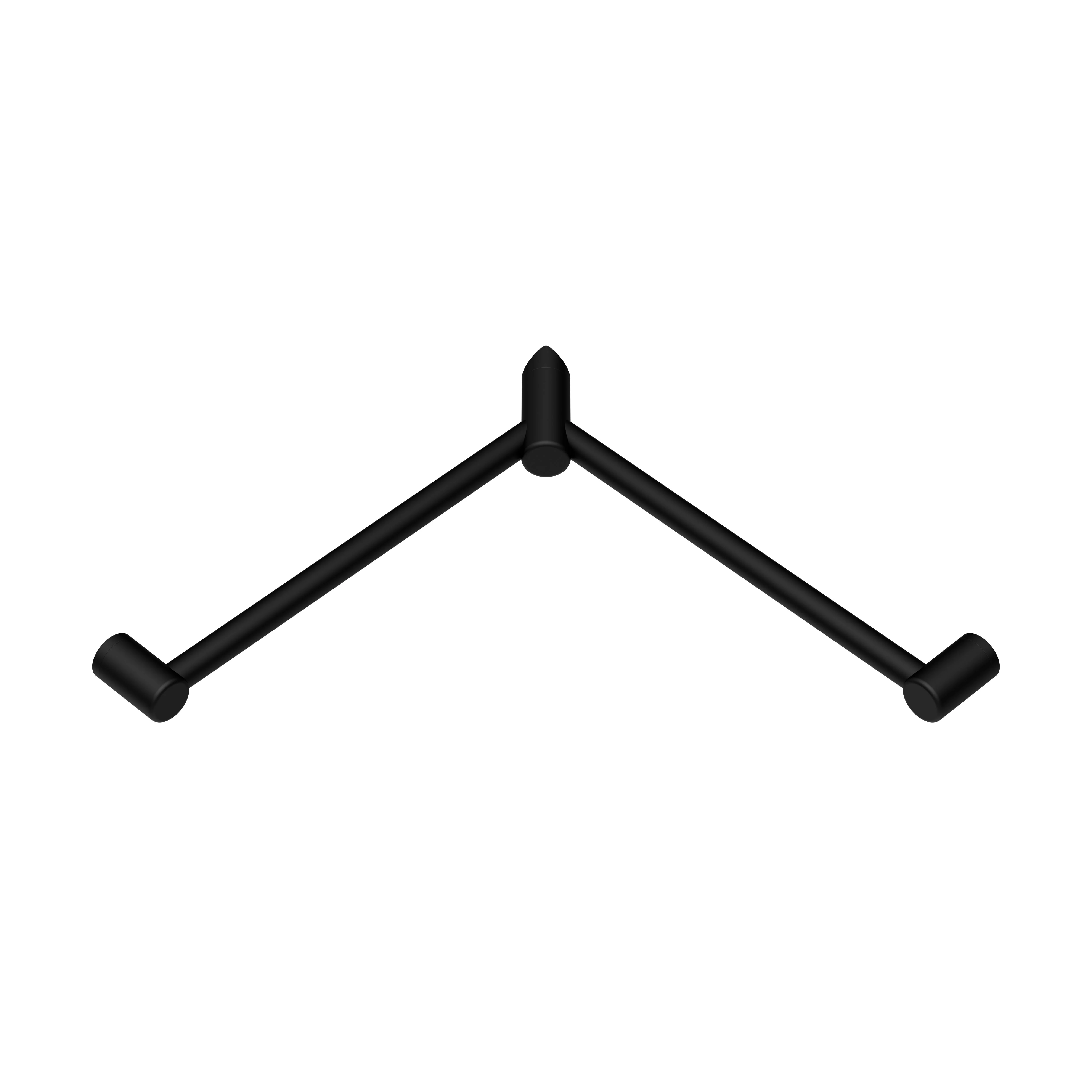 Nero Mecca Care 32mm Wrap Around Corner Grab Rail 600x600mm - Black Matte