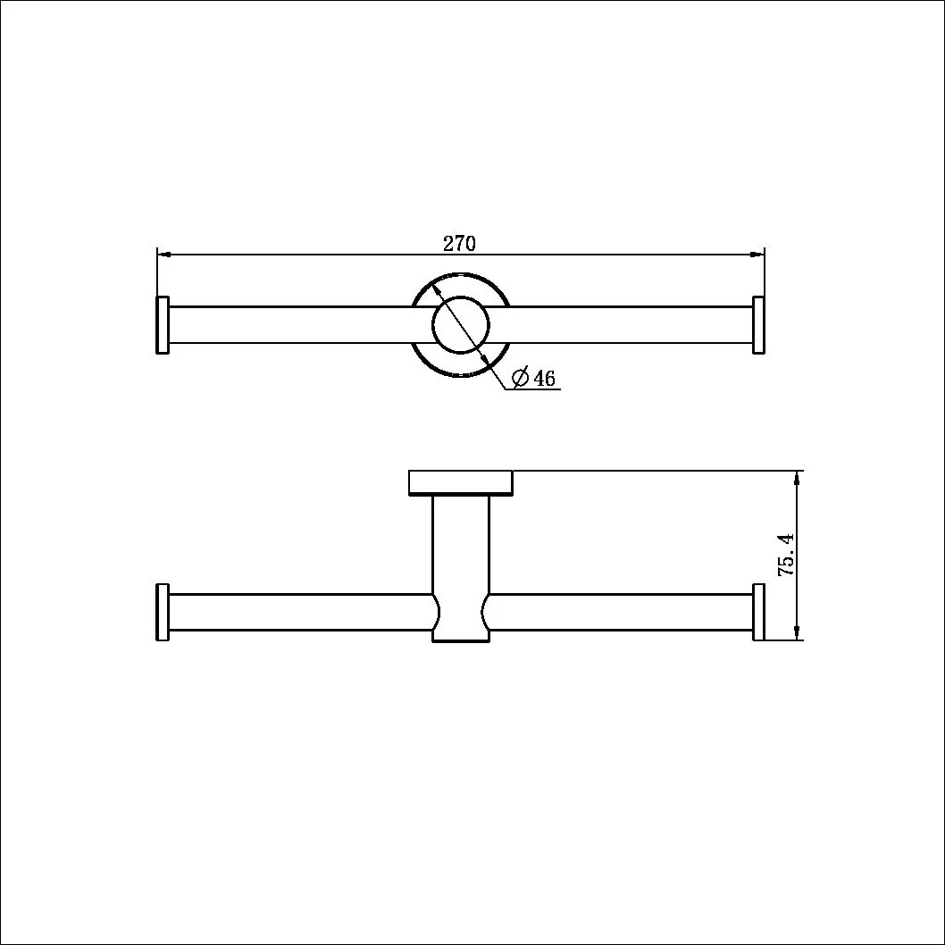 Nero Mecca Double Toilet Roll Holder - Brushed Bronze - Image 3