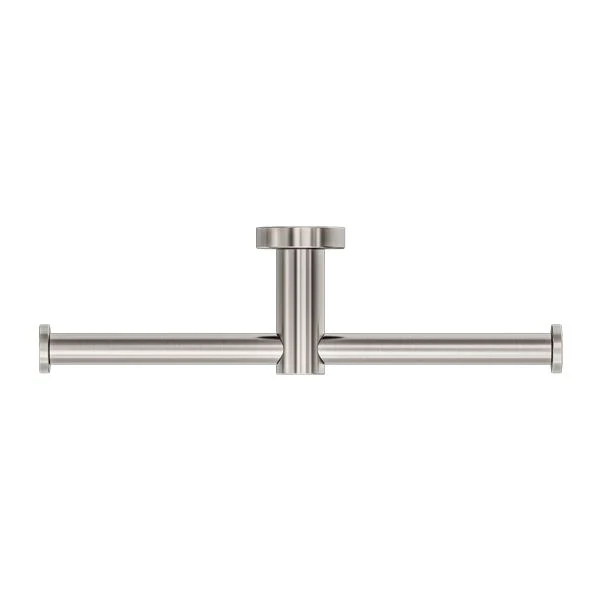 Nero Mecca Double Toilet Roll Holder - Brushed Nickel - Image 2