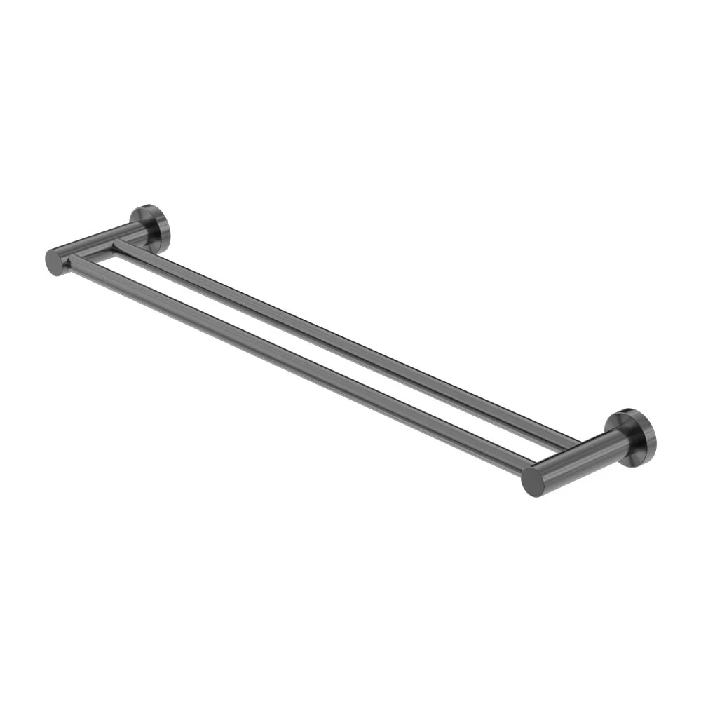 Nero Mecca Double Towel Rail - Gun Metal