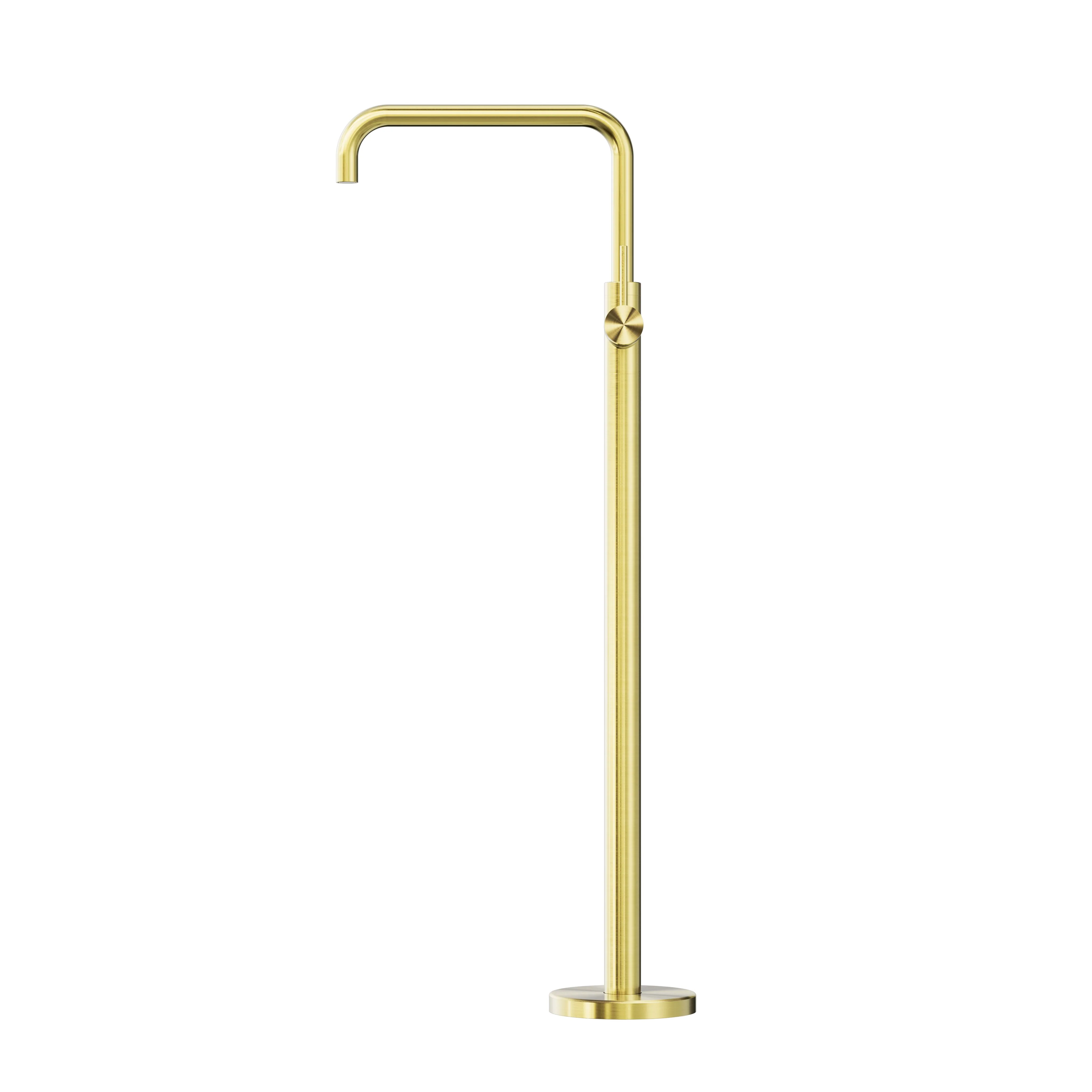 Nero Mecca Freestanding Bath Mixer Square Shape - Brushed Gold - Image 2