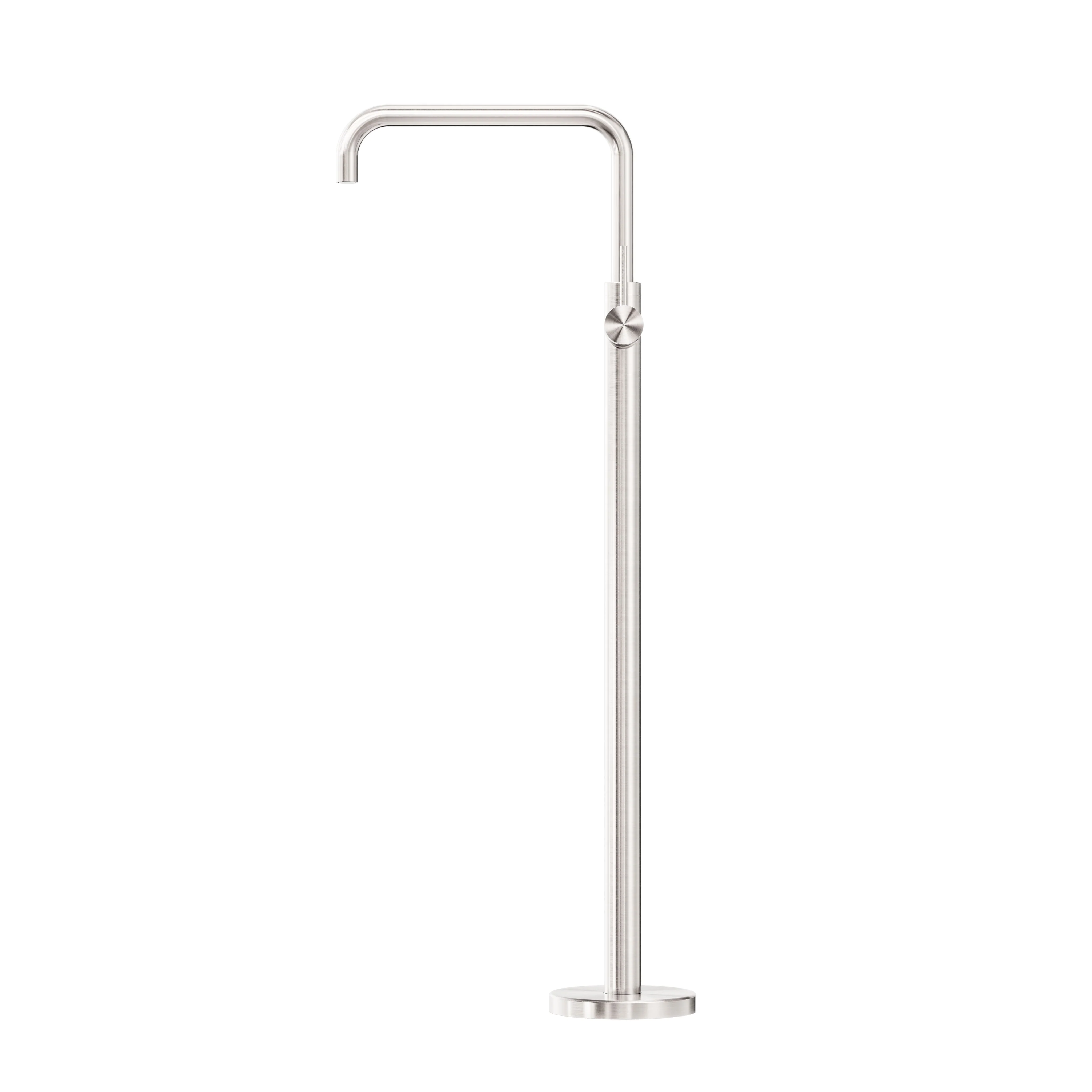 Nero Mecca Freestanding Bath Mixer Square Shape - Brushed Nickel - Image 2