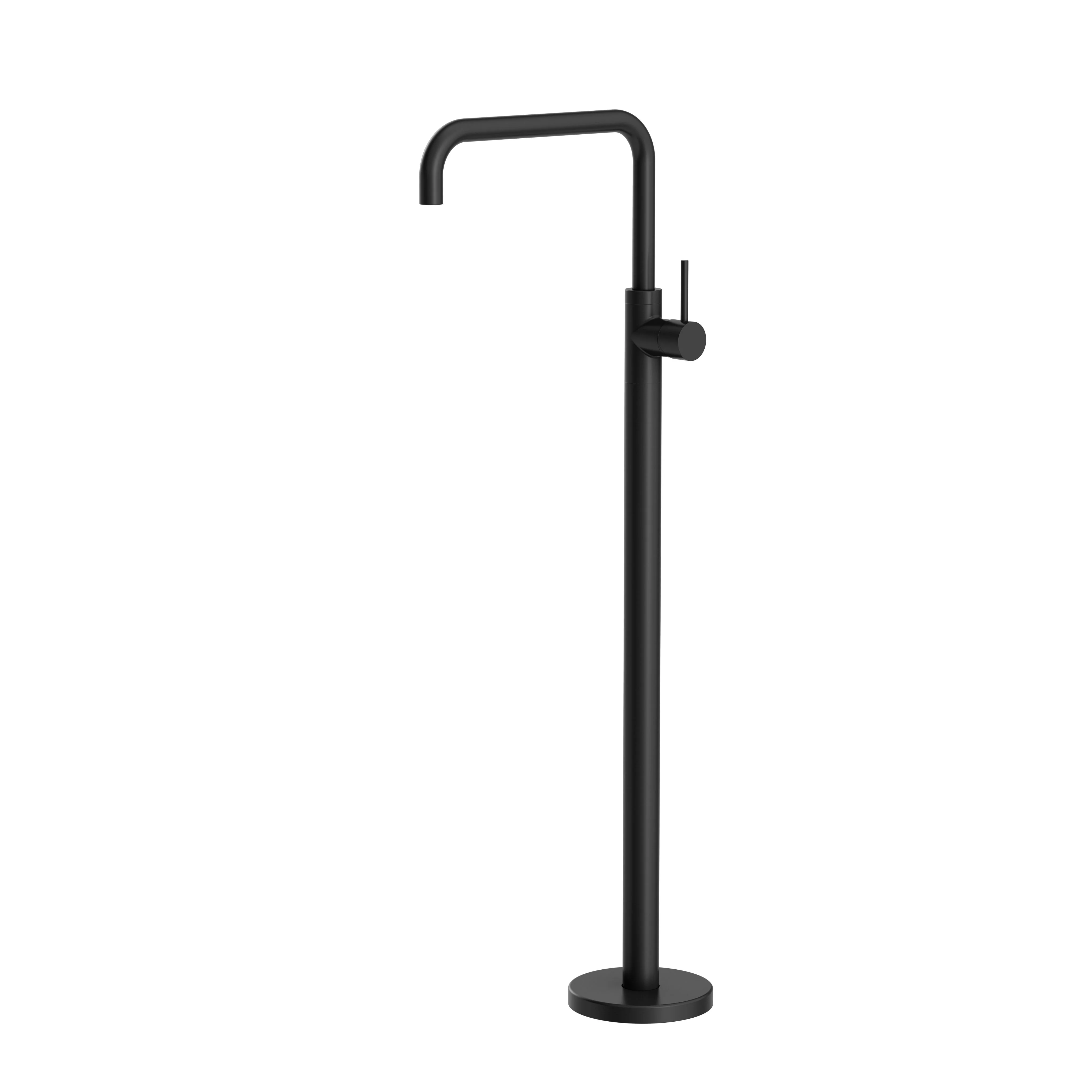 Nero Mecca Freestanding Bath Mixer Square Shape - Black Matte