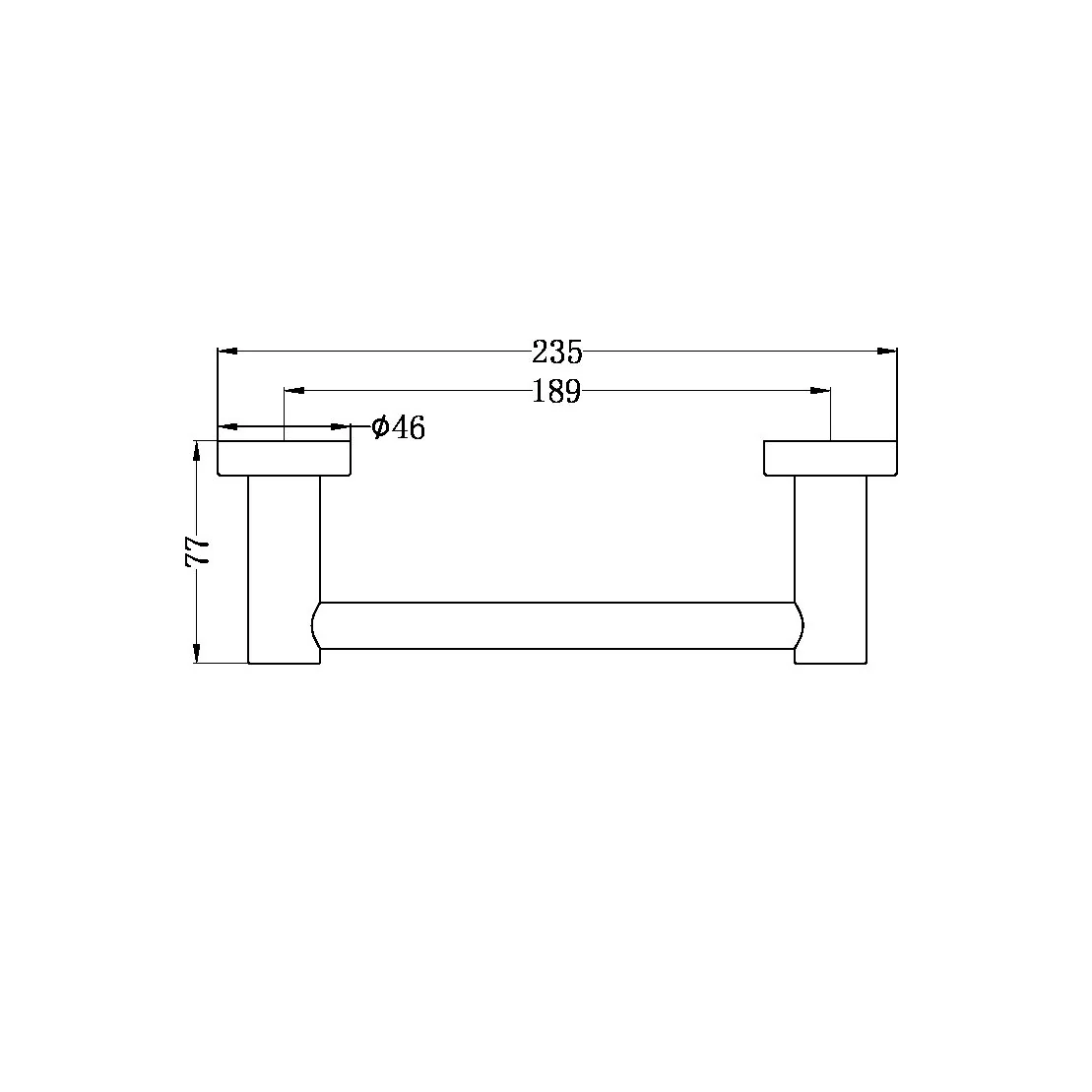 Nero Mecca Hand Towel Rail - Brushed Gold - Image 4