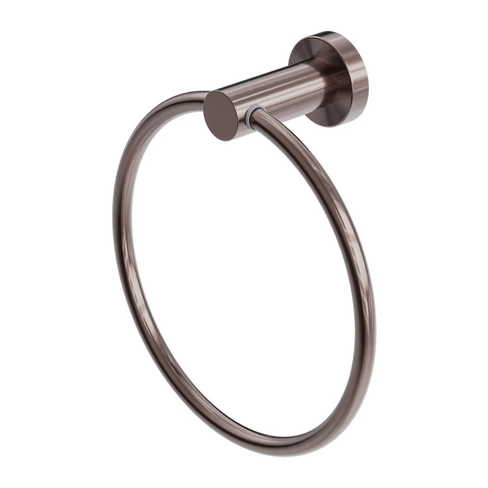 Nero Mecca Hand Towel Ring - Brushed Bronze