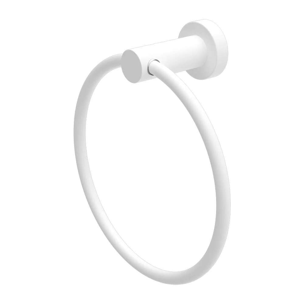Nero Mecca Hand Towel Ring - White Matte