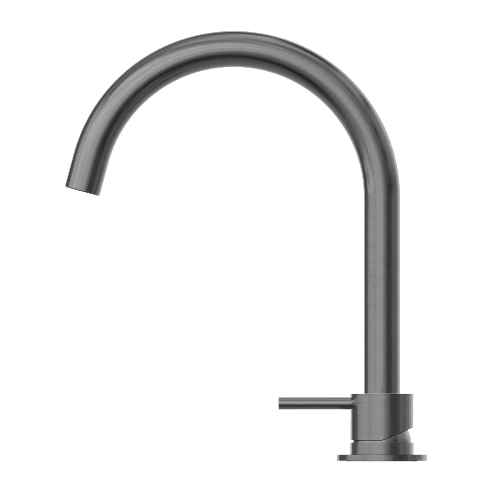Nero Mecca Hob Basin Mixer Round Swivel Spout - Gun Metal - Image 2