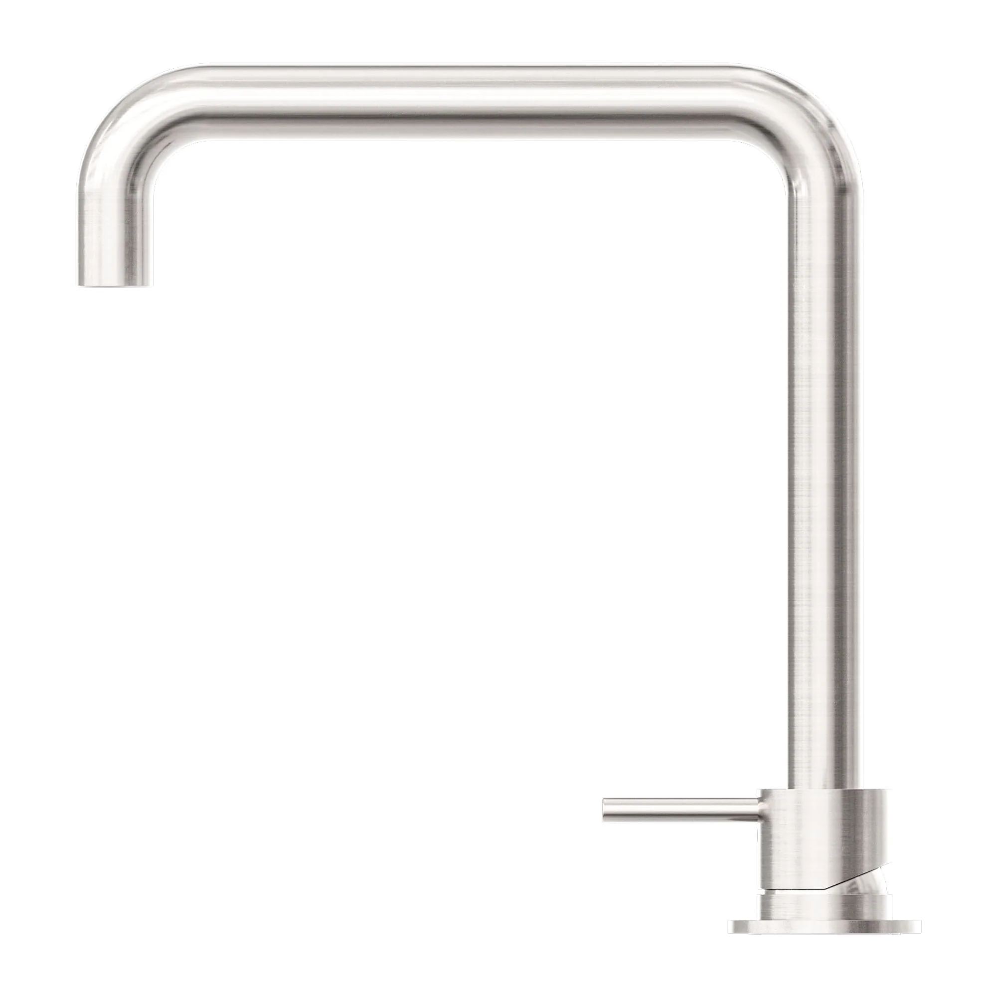 Nero Mecca Hob Basin Mixer Square Swivel Spout - Brushed Nickel - Image 2