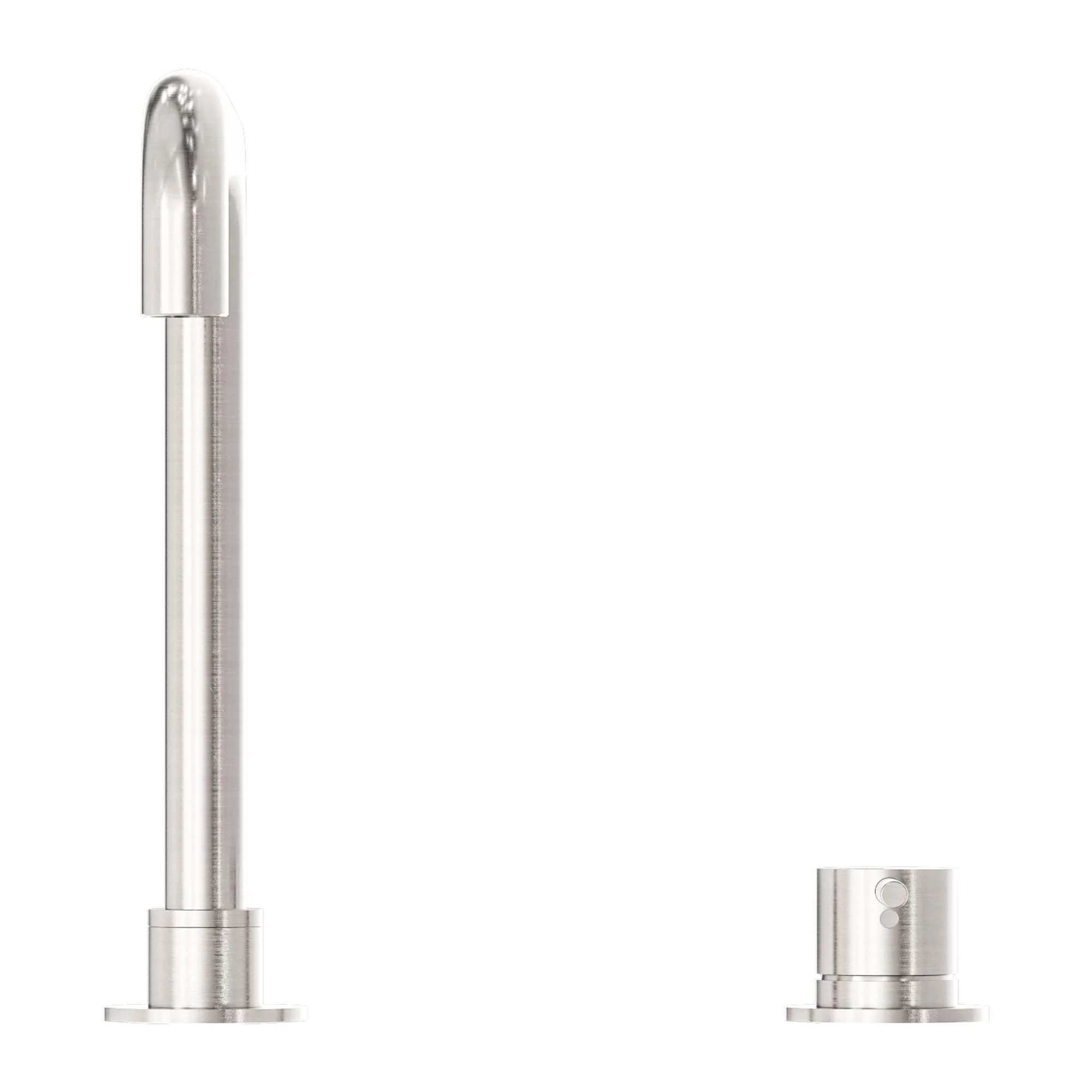 Nero Mecca Hob Basin Mixer Square Swivel Spout - Brushed Nickel - Image 3