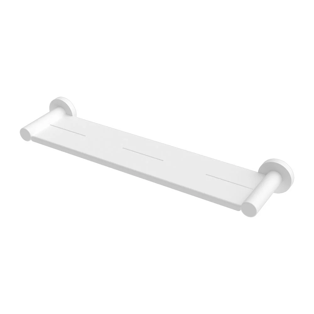 Nero Mecca Metal Shower Shelf - White Matte