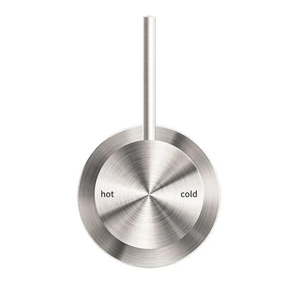 Nero Mecca Shower Mixer 60mm Handle Up Plate - Brushed Nickel - Image 2