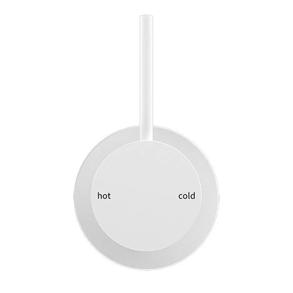 Nero Mecca Shower Mixer 60mm Handle Up Plate - White Matte - Image 2
