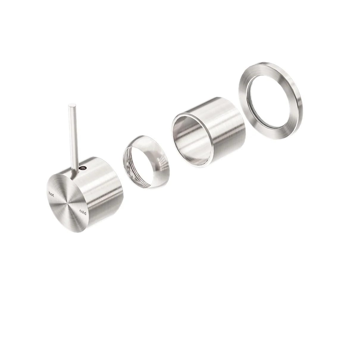 Nero Mecca Shower Mixer 60mm Handle Up Plate (Trim Kit Only) - Brushed Nickel