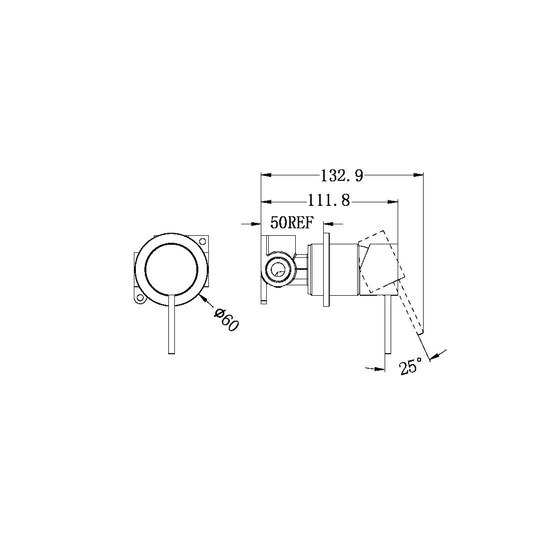 Nero Mecca Shower Mixer 60mm Plate - White Matte - Image 4