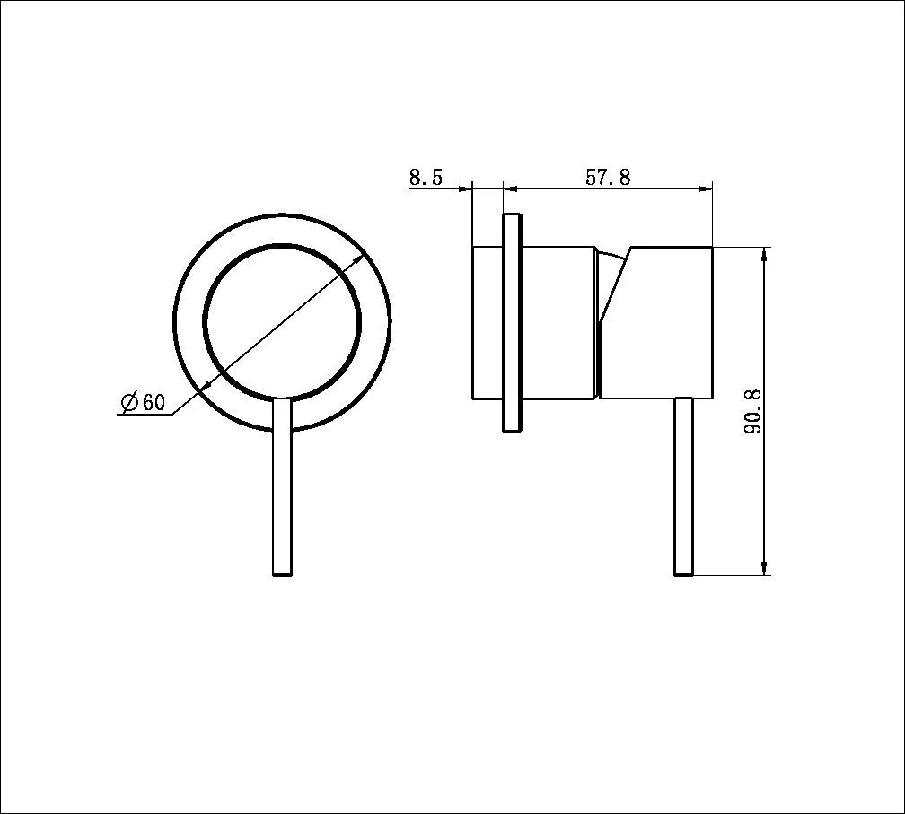 Nero Mecca Shower Mixer 60mm Plate (Trim Kit Only) - Brushed Nickel - Image 2