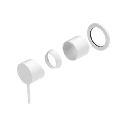 Nero Mecca Shower Mixer 60mm Plate (Trim Kit Only) - White Matte