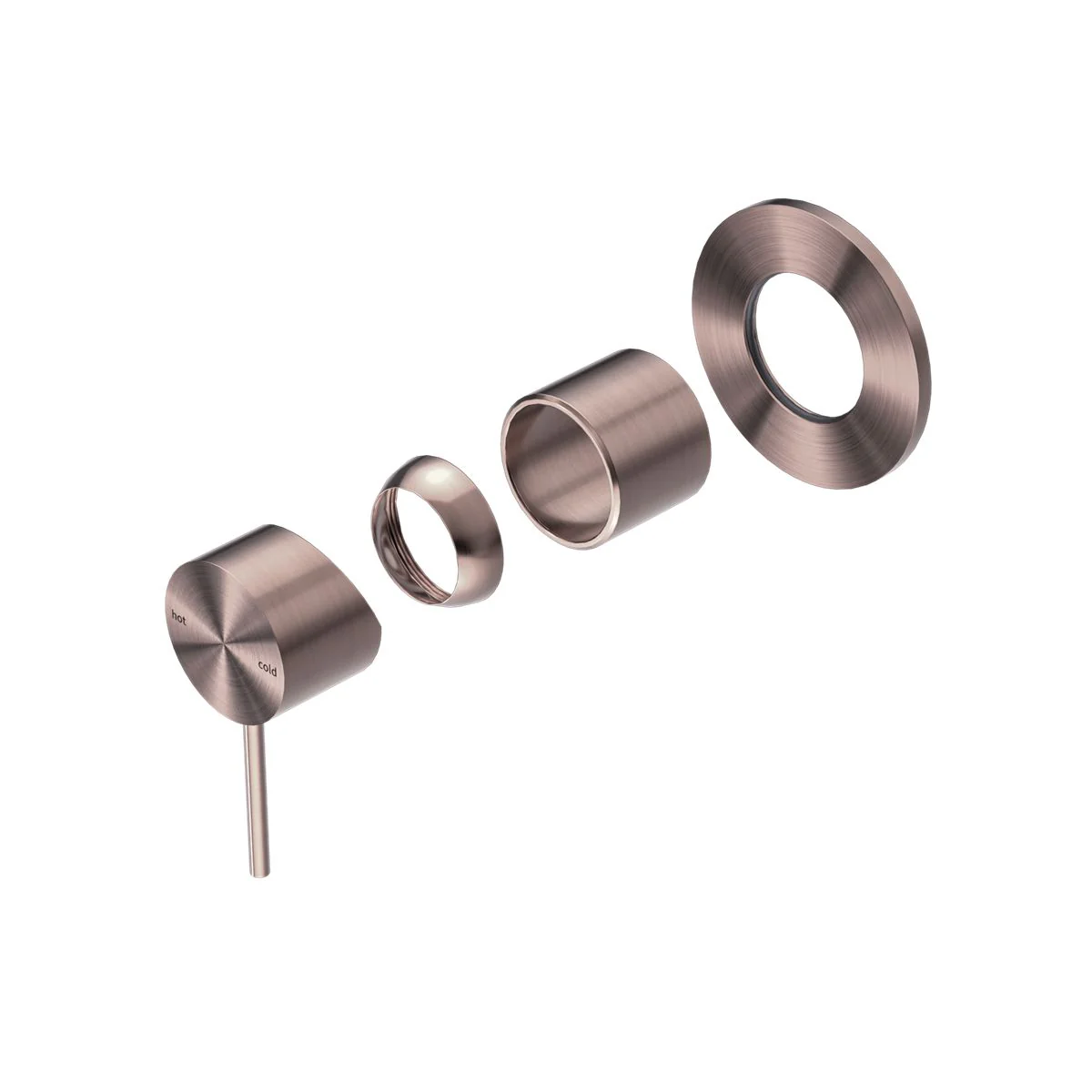 Nero Mecca Shower Mixer 80mm Plate (Trim Kit Only) - Brushed Bronze