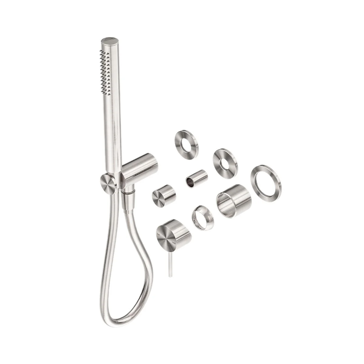 Nero Mecca Shower Mixer Diverter System Separate Back Plate (Trim Kit Only) - Brushed Nickel