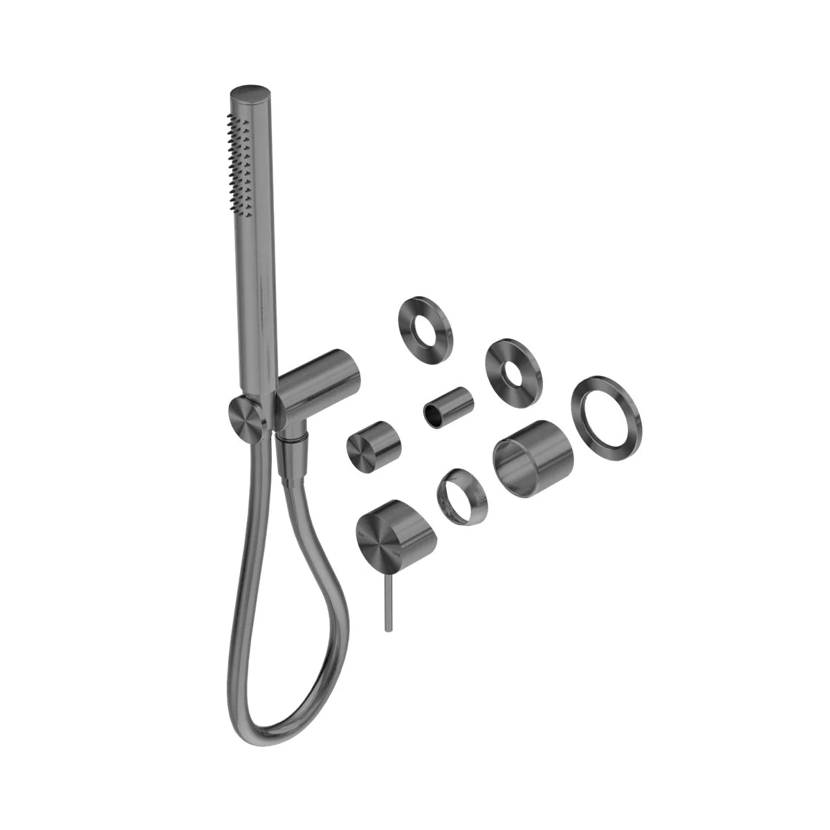 Nero Mecca Shower Mixer Diverter System Separate Back Plate (Trim Kit Only) - Gun Metal