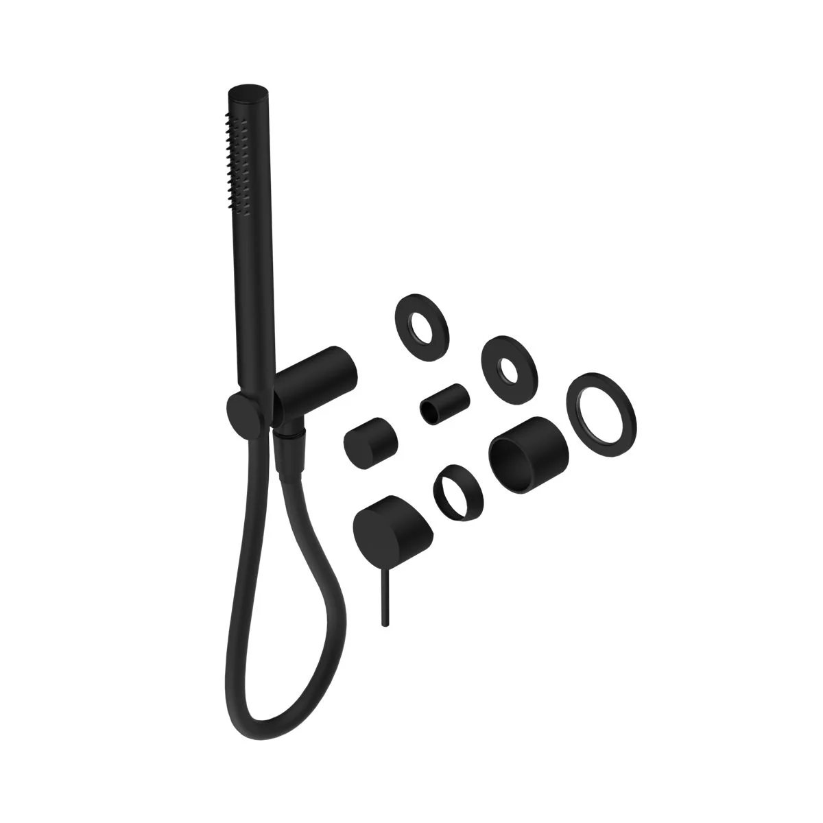 Nero Mecca Shower Mixer Diverter System Separate Back Plate (Trim Kit Only) - Black Matte