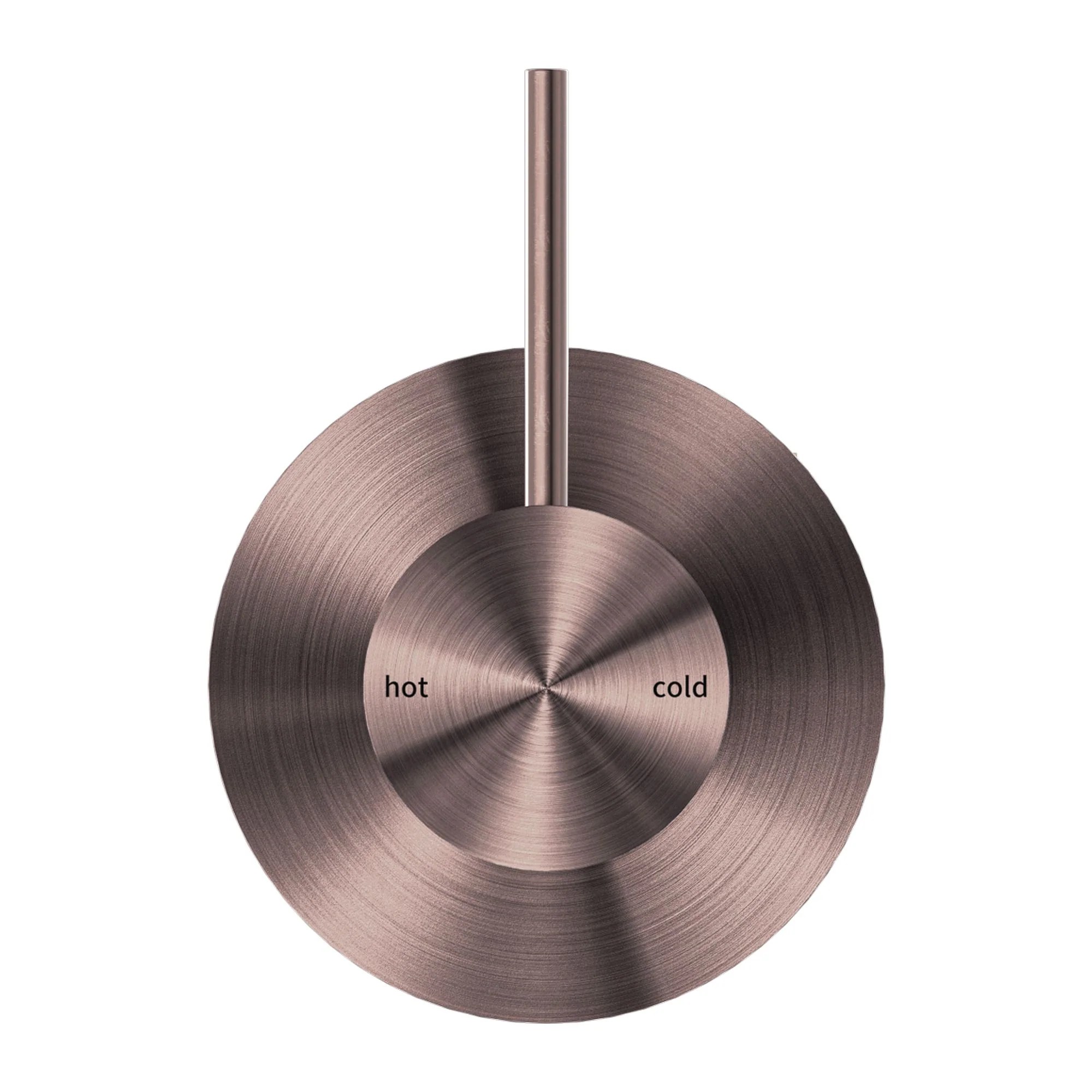 Nero Mecca Shower Mixer Handle Up 80mm Plate - Brushed Bronze - Image 2