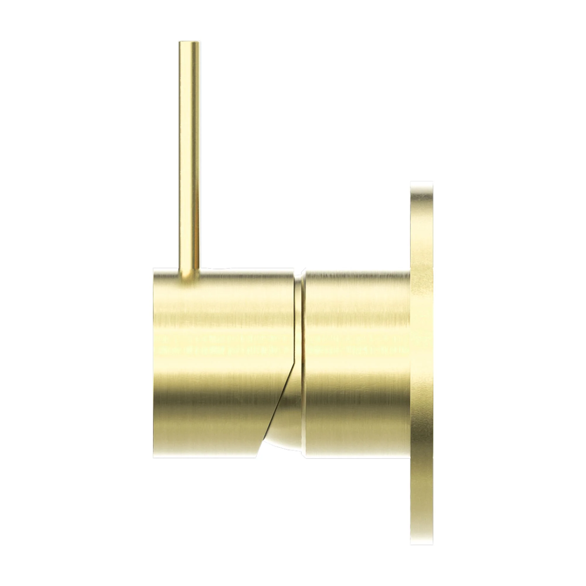 Nero Mecca Shower Mixer Handle Up 80mm Plate - Brushed Gold - Image 3