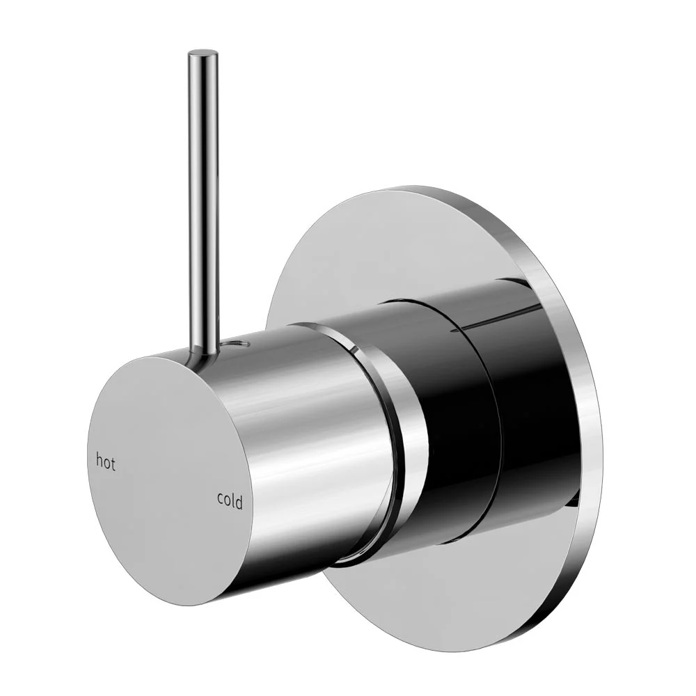 Nero Mecca Shower Mixer Handle Up 80mm Plate - Chrome