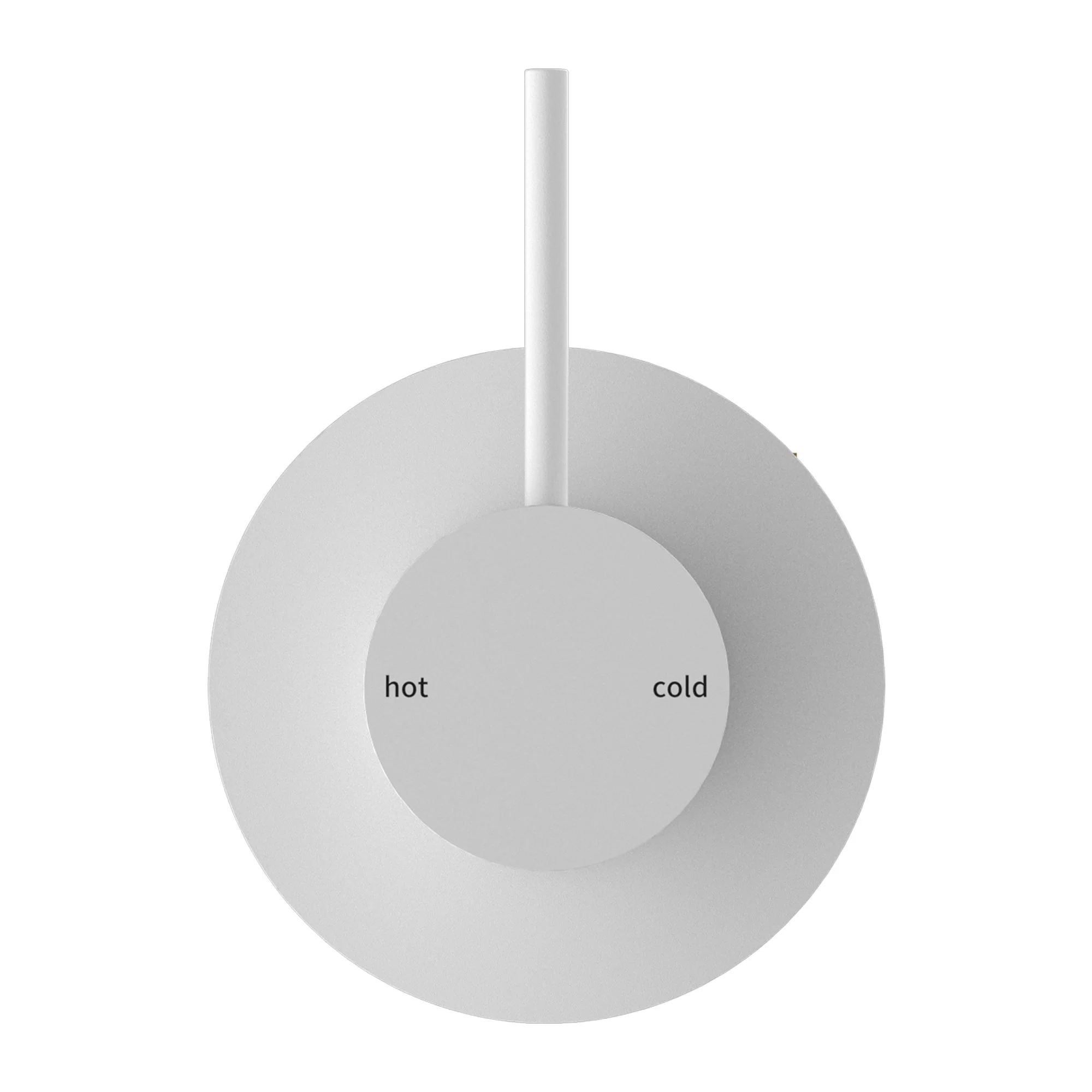 Nero Mecca Shower Mixer Handle Up 80mm Plate - White Matte - Image 2