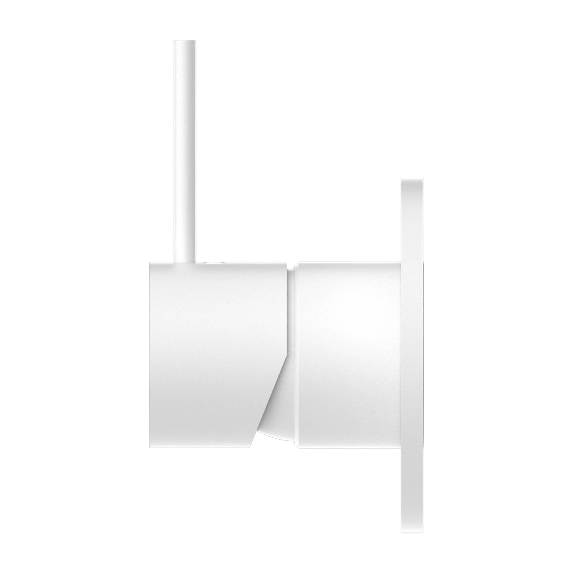 Nero Mecca Shower Mixer Handle Up 80mm Plate - White Matte - Image 3
