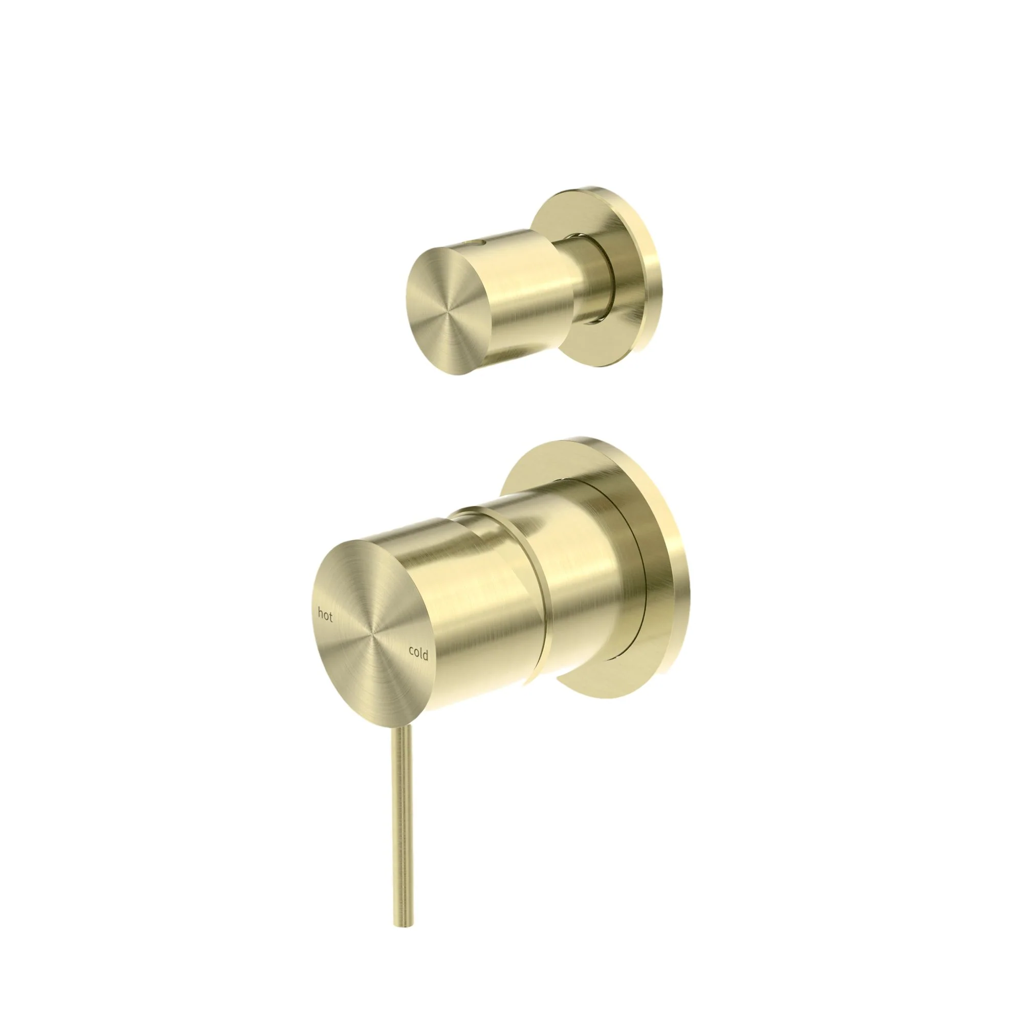 Nero Mecca Shower Mixer With Diverter Separate Back Plate - Brushed Gold