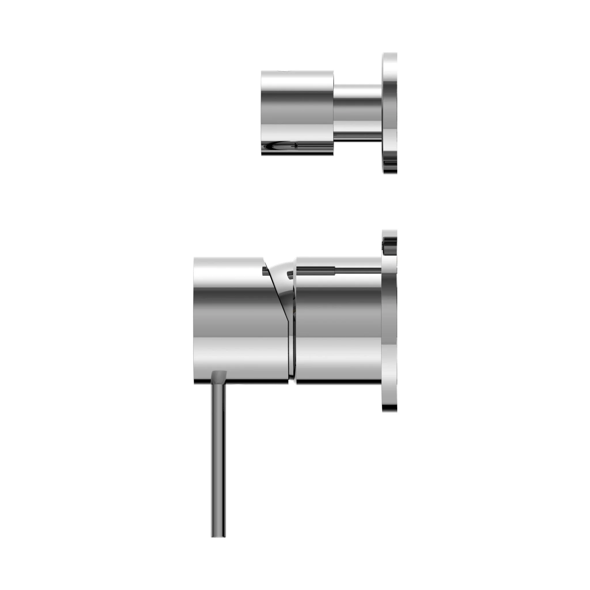 Nero Mecca Shower Mixer With Diverter Separate Back Plate - Chrome - Image 2