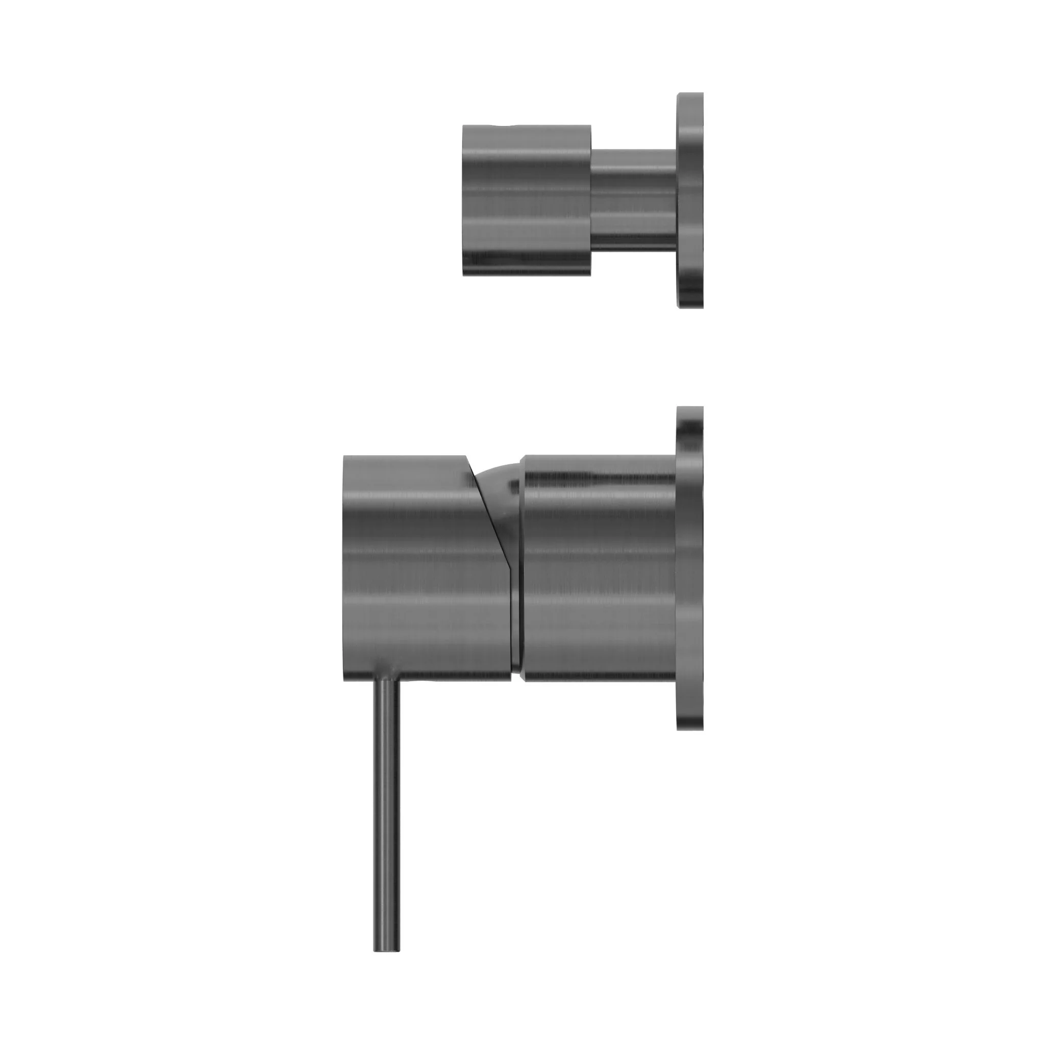 Nero Mecca Shower Mixer With Diverter Separate Back Plate - Gun Metal - Image 2
