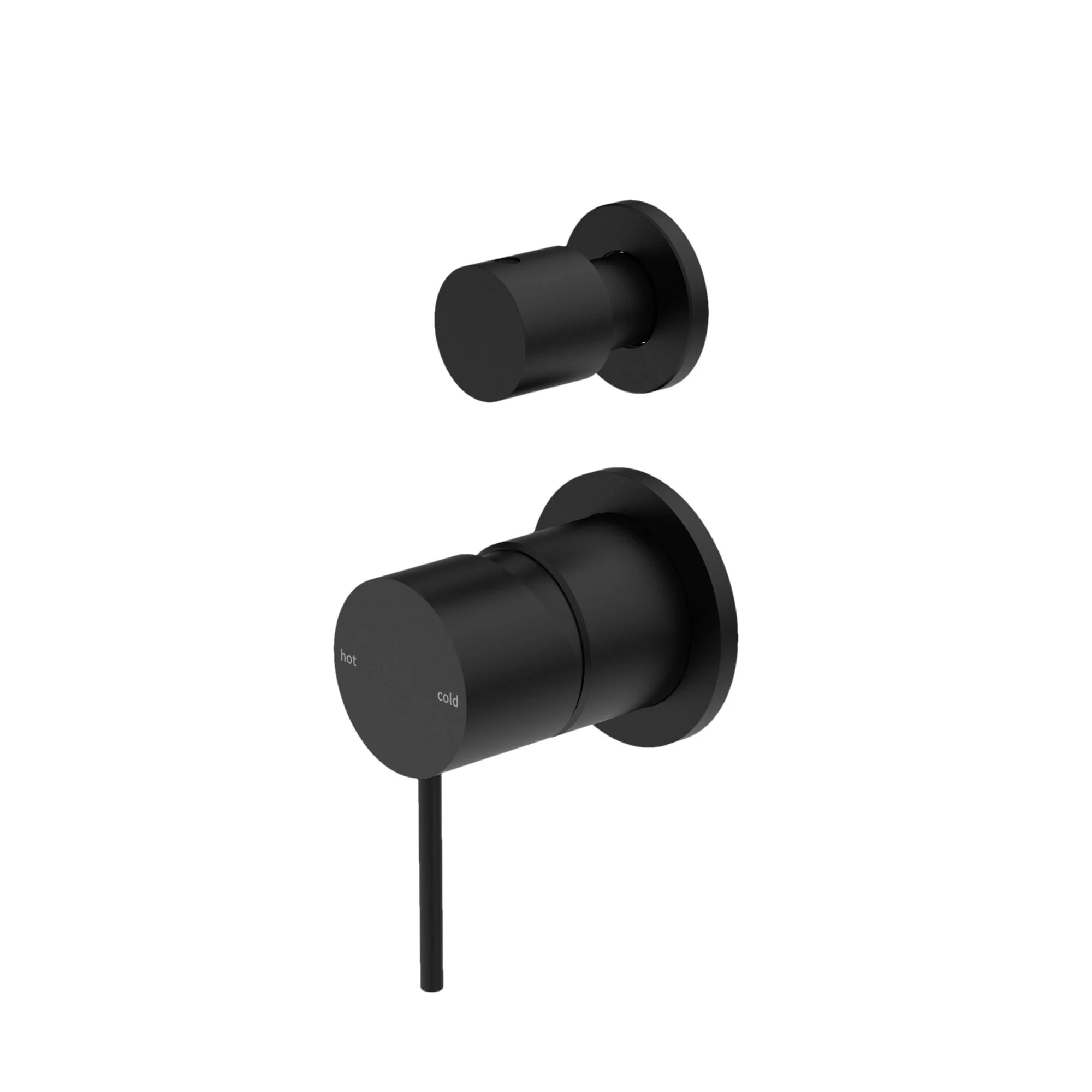Nero Mecca Shower Mixer With Diverter Separate Back Plate - Black Matte