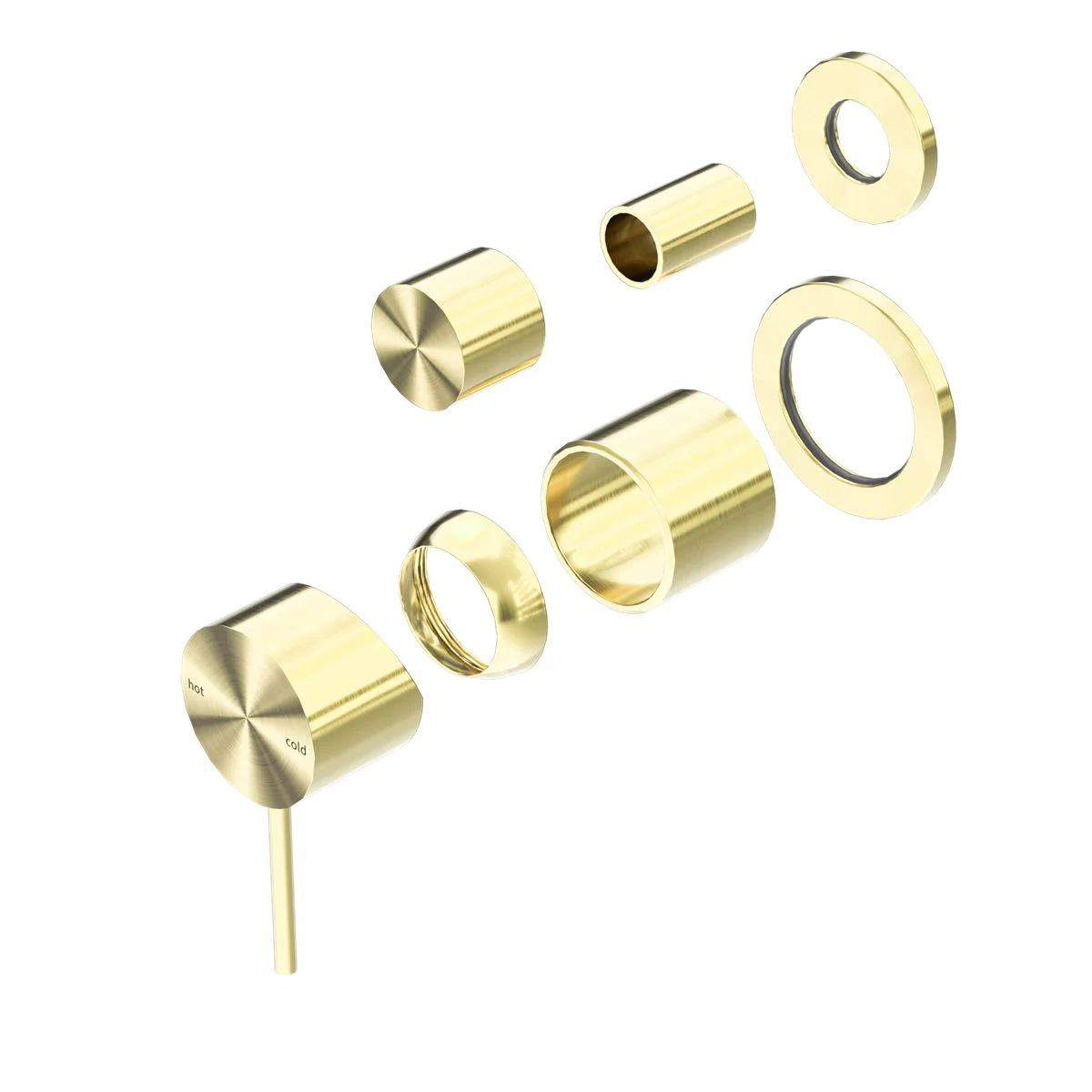 Nero Mecca Shower Mixer With Diverter Separate Back Plate (Trim Kit Only) - Brushed Gold