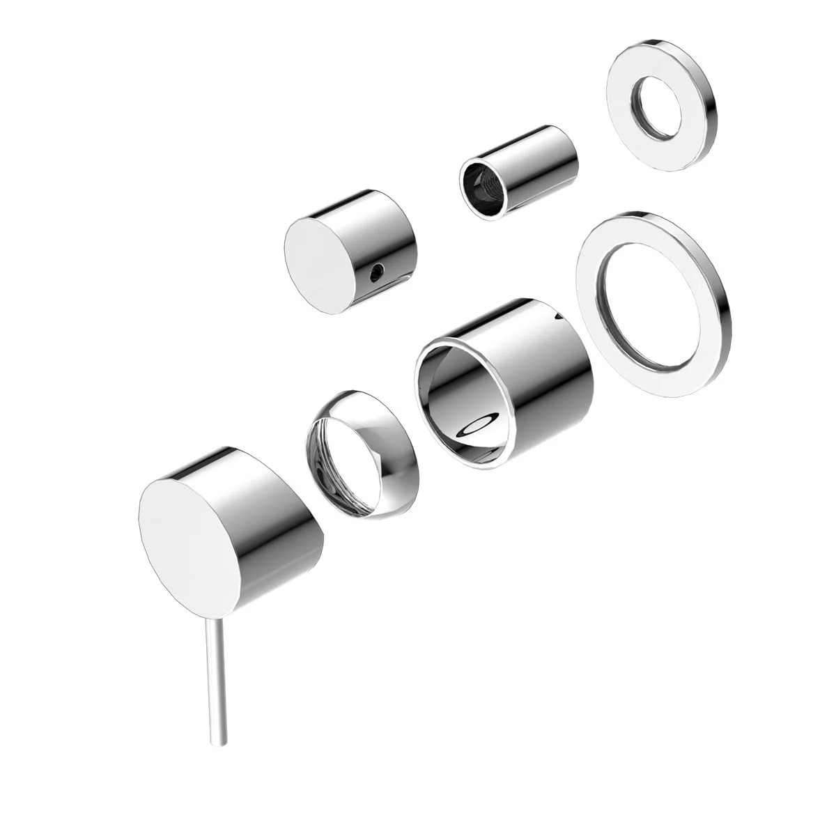 Nero Mecca Shower Mixer With Diverter Separate Back Plate (Trim Kit Only) - Chrome