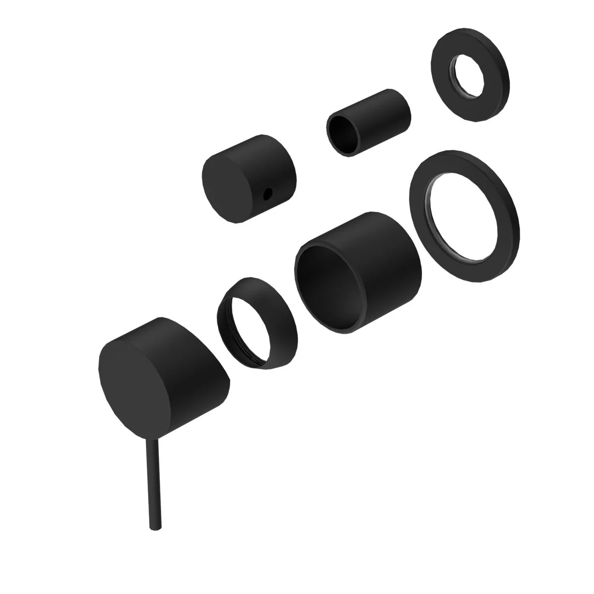 Nero Mecca Shower Mixer With Diverter Separate Back Plate (Trim Kit Only) - Black Matte