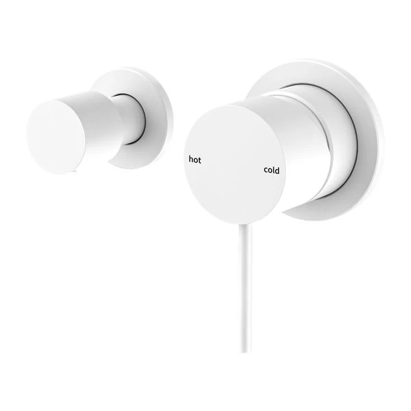 Nero Mecca Shower Mixer With Horizontal 2 Way Diverter - White Matte