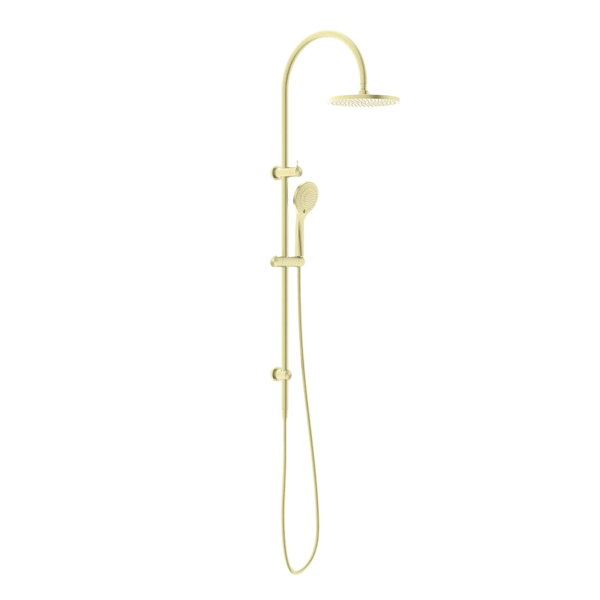 Nero Mecca Twin Shower With Air Shower - Brushed Gold