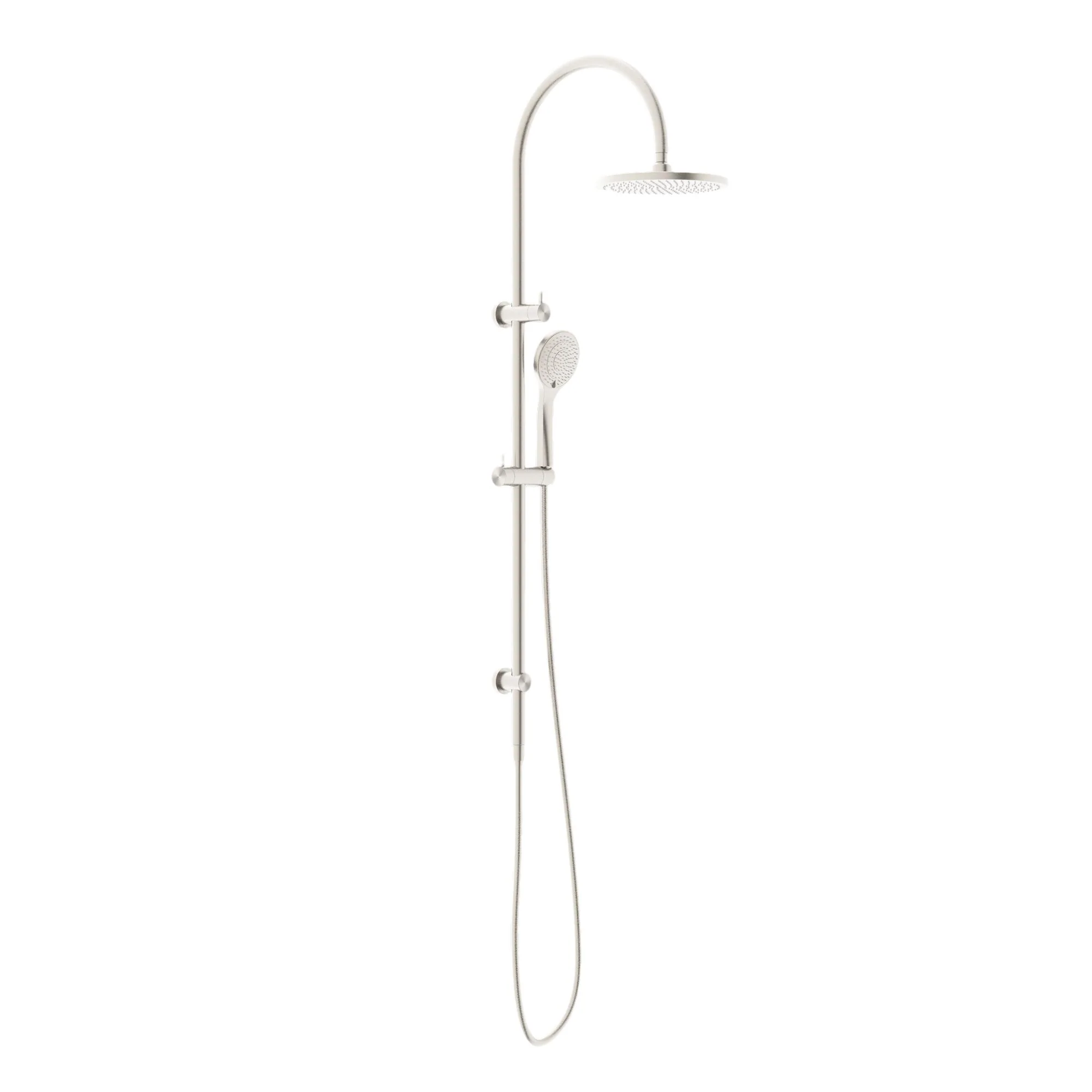 Nero Mecca Twin Shower With Air Shower - Brushed Nickel