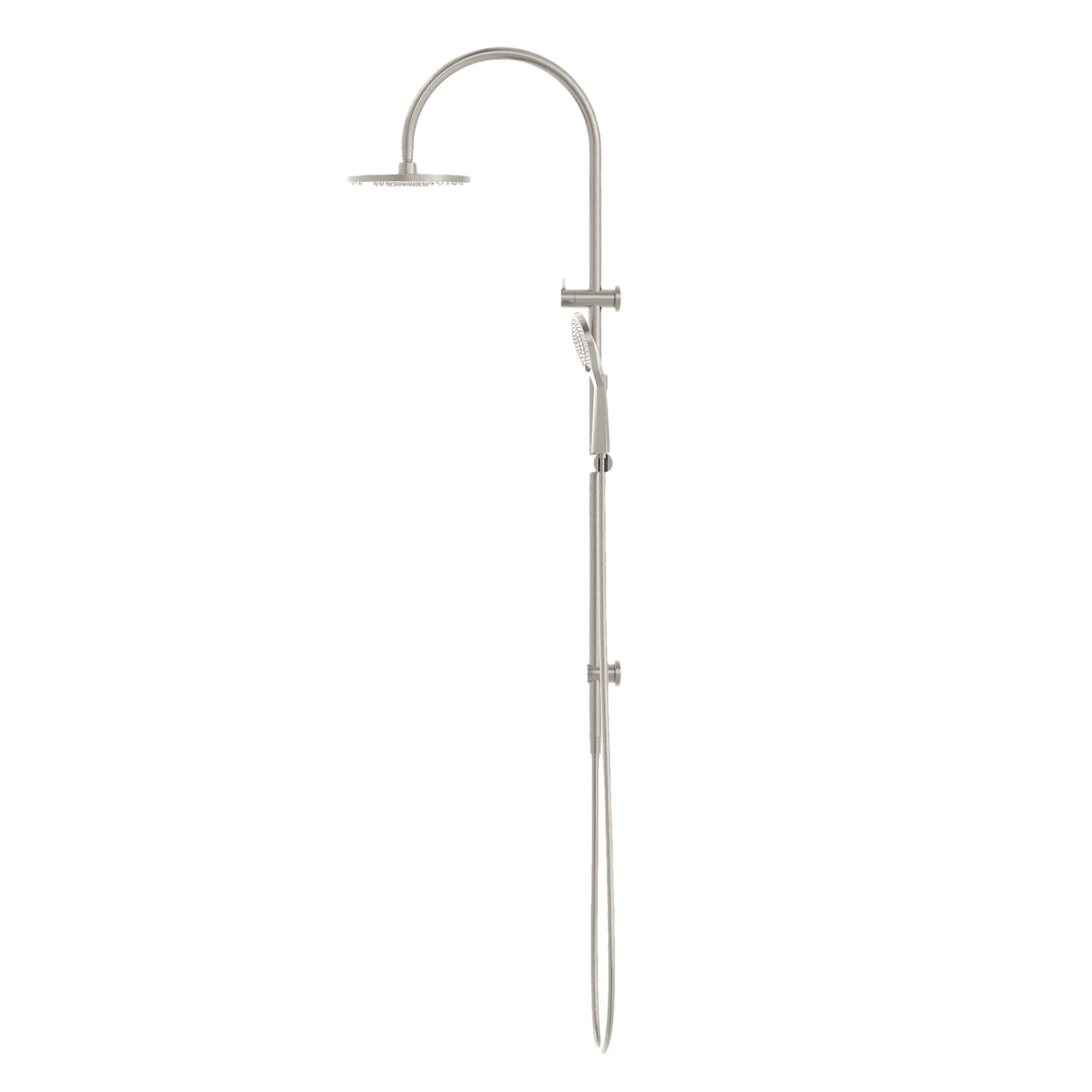 Nero Mecca Twin Shower With Air Shower - Brushed Nickel - Image 2