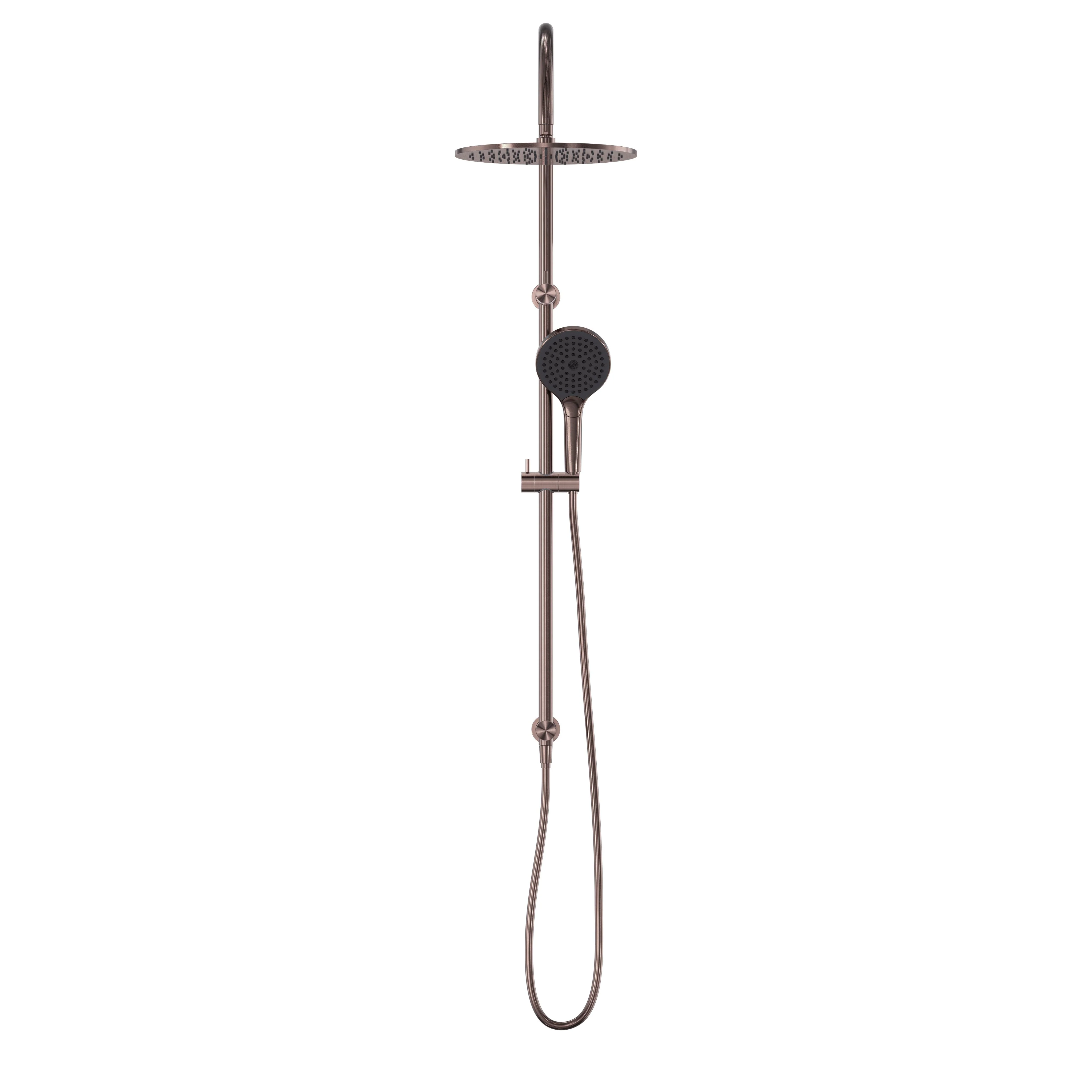 Nero Mecca Twin Shower With Air Shower II - Brushed Bronze - Image 2