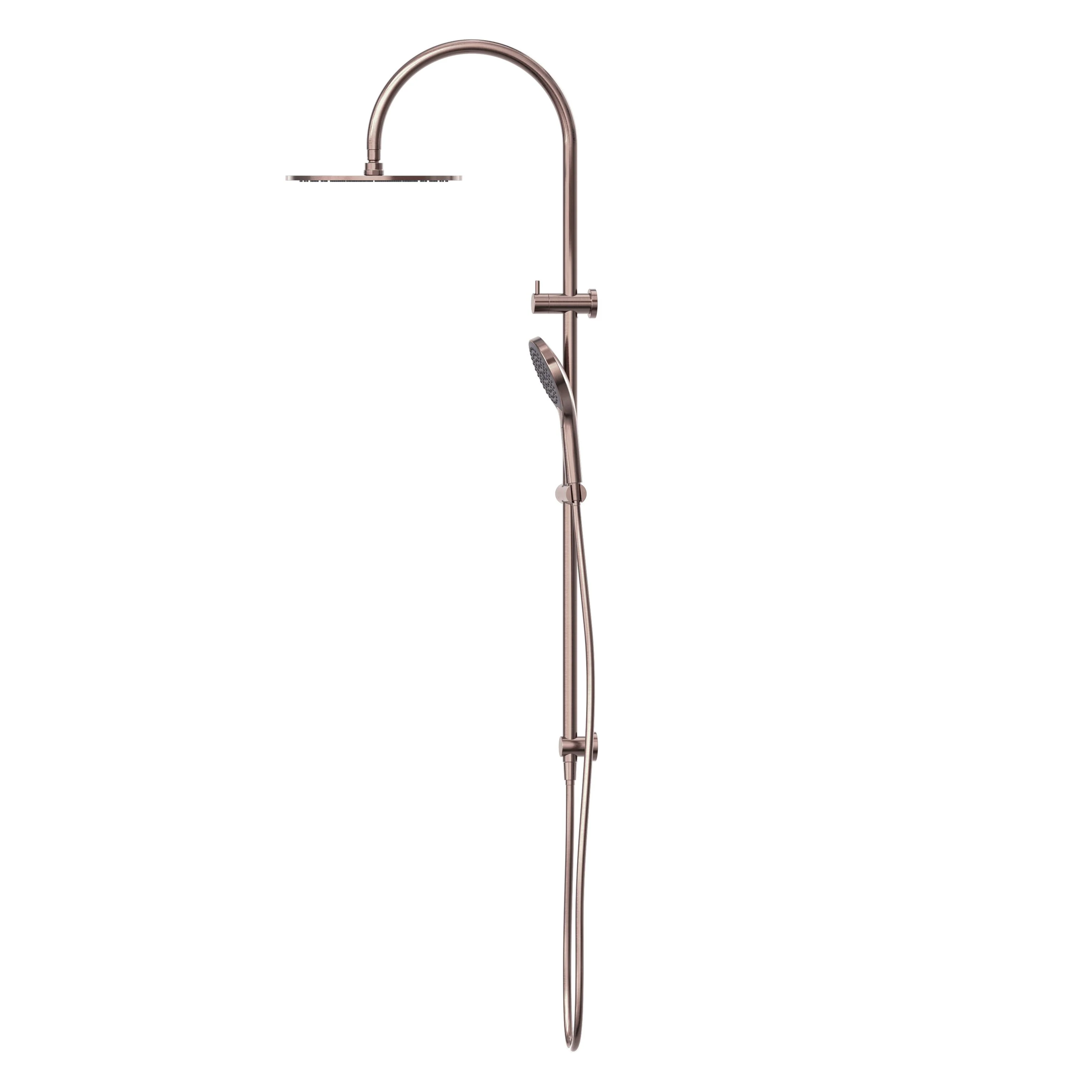Nero Mecca Twin Shower With Air Shower II - Brushed Bronze - Image 3