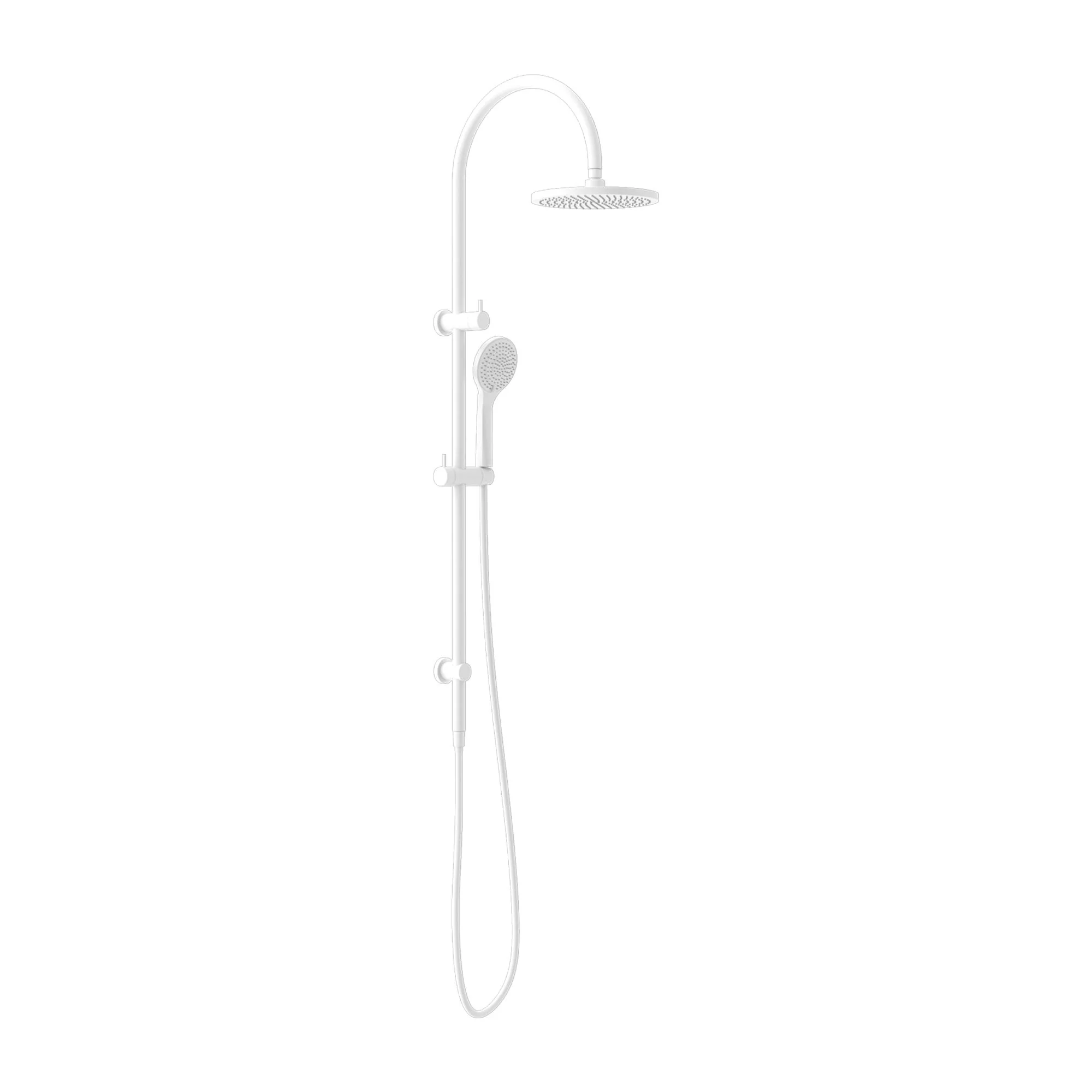 Nero Mecca Twin Shower With Air Shower - White Matte