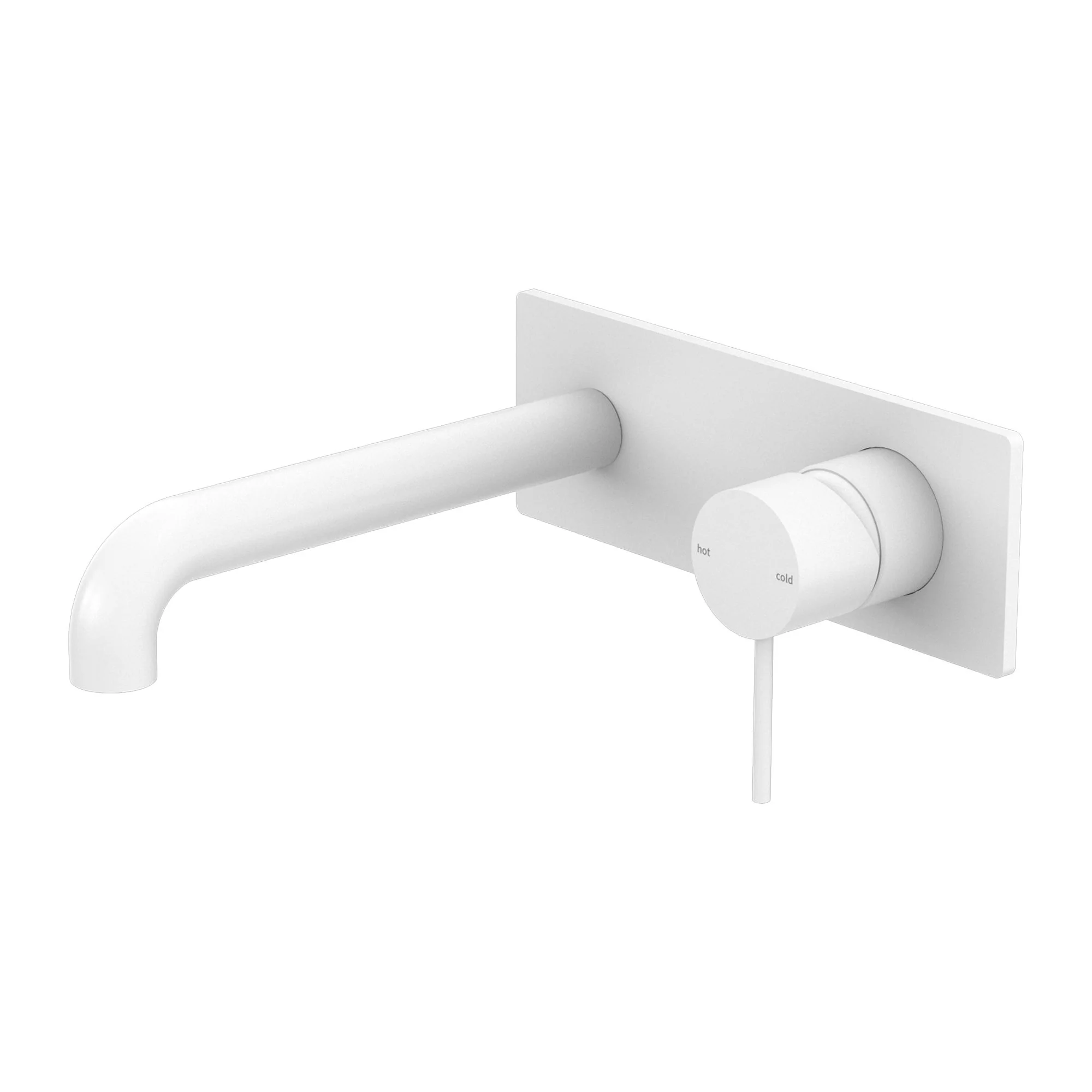 Nero Mecca Wall Basin/Bath Mixer - White Matte