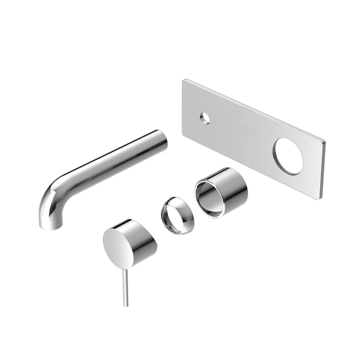 Nero Mecca Wall Basin/Bath Mixer (Trim Kit Only) - Chrome