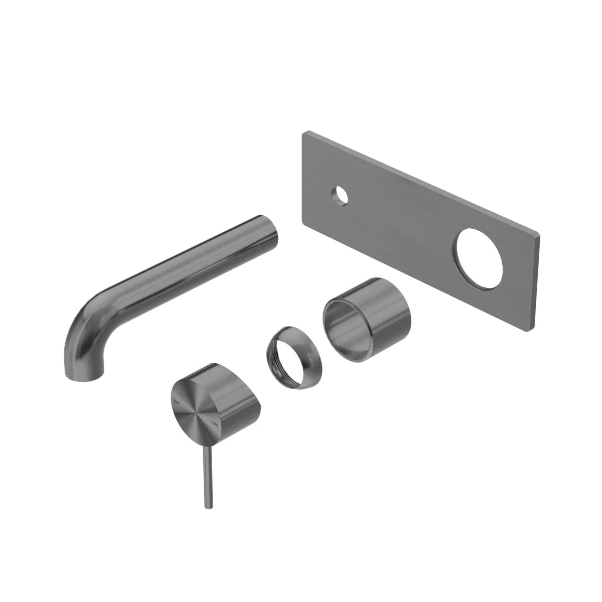 Nero Mecca Wall Basin/Bath Mixer (Trim Kit Only) - Gun Metal