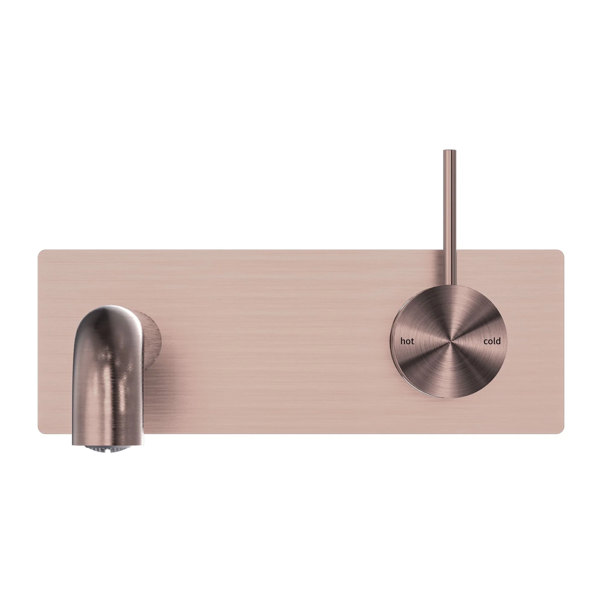 Nero Mecca Wall Basin/Bath Mixer Handle Up - Brushed Bronze - Image 2