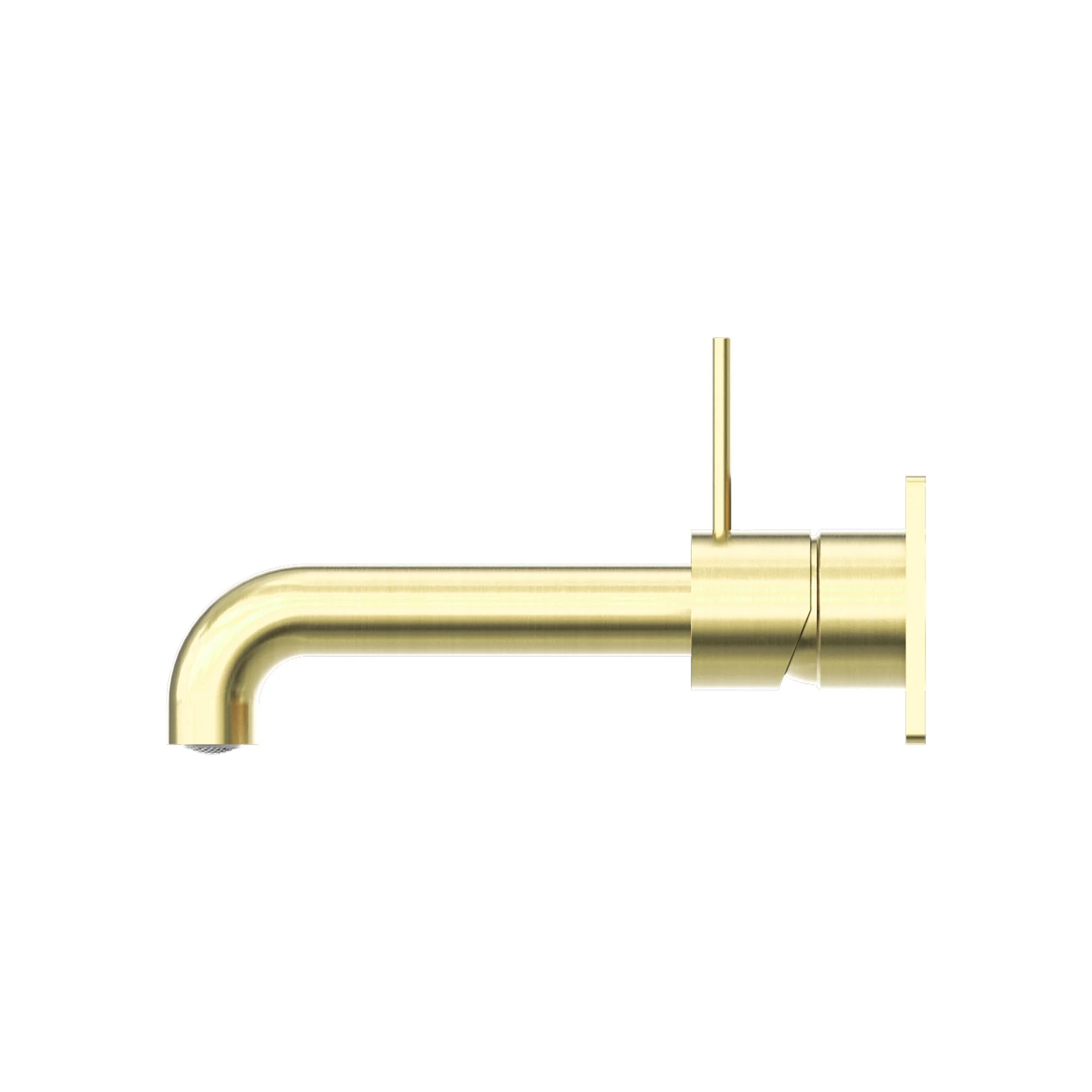 Nero Mecca Wall Basin/Bath Mixer Handle Up - Brushed Gold - Image 3