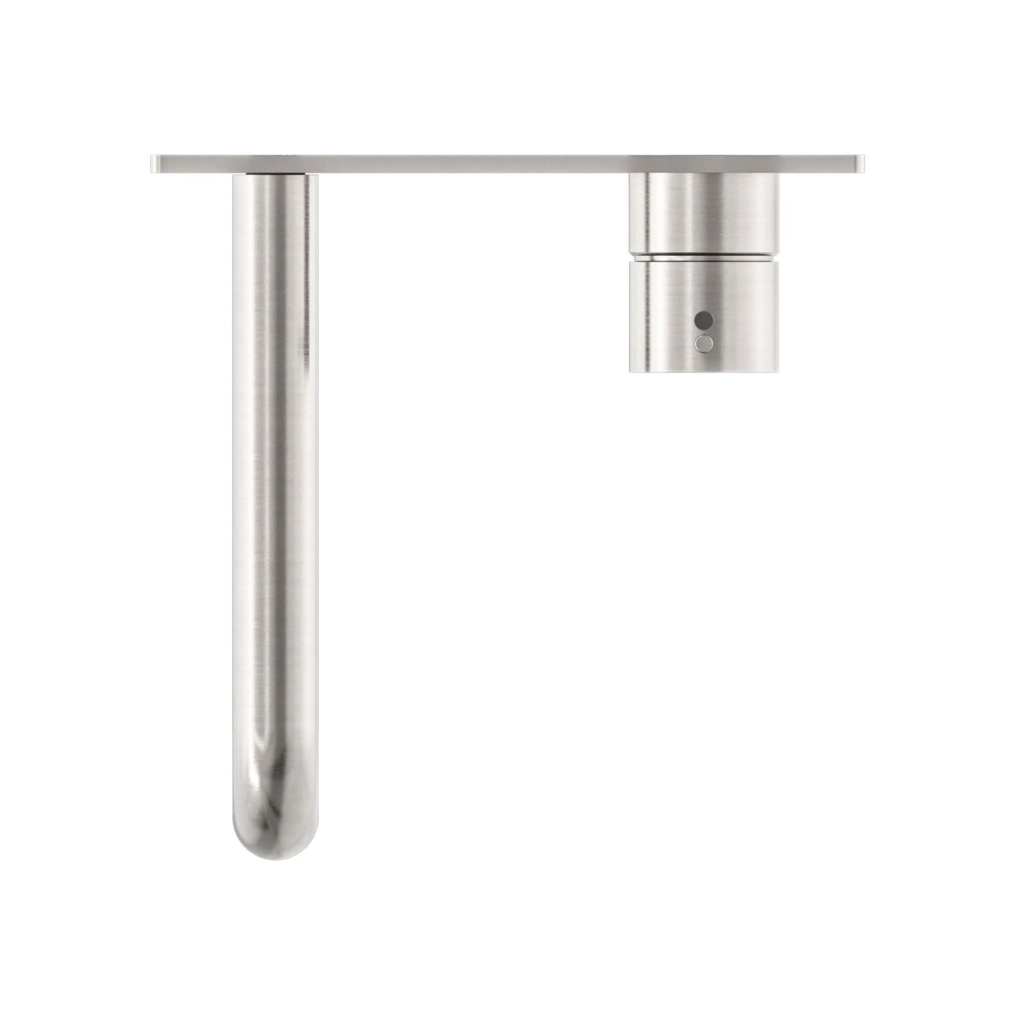Nero Mecca Wall Basin/Bath Mixer Handle Up - Brushed Nickel - Image 4