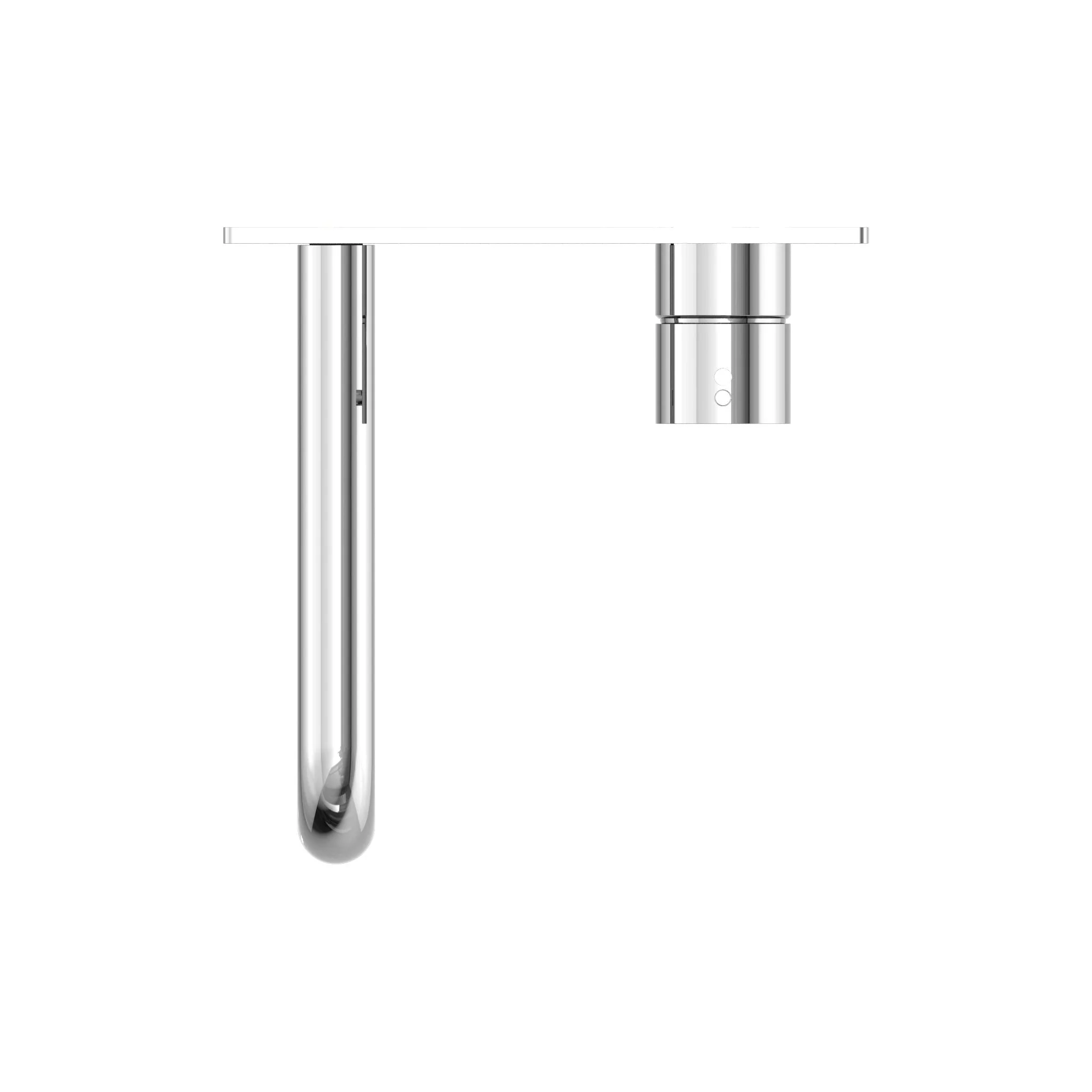 Nero Mecca Wall Basin/Bath Mixer Handle Up - Chrome - Image 4